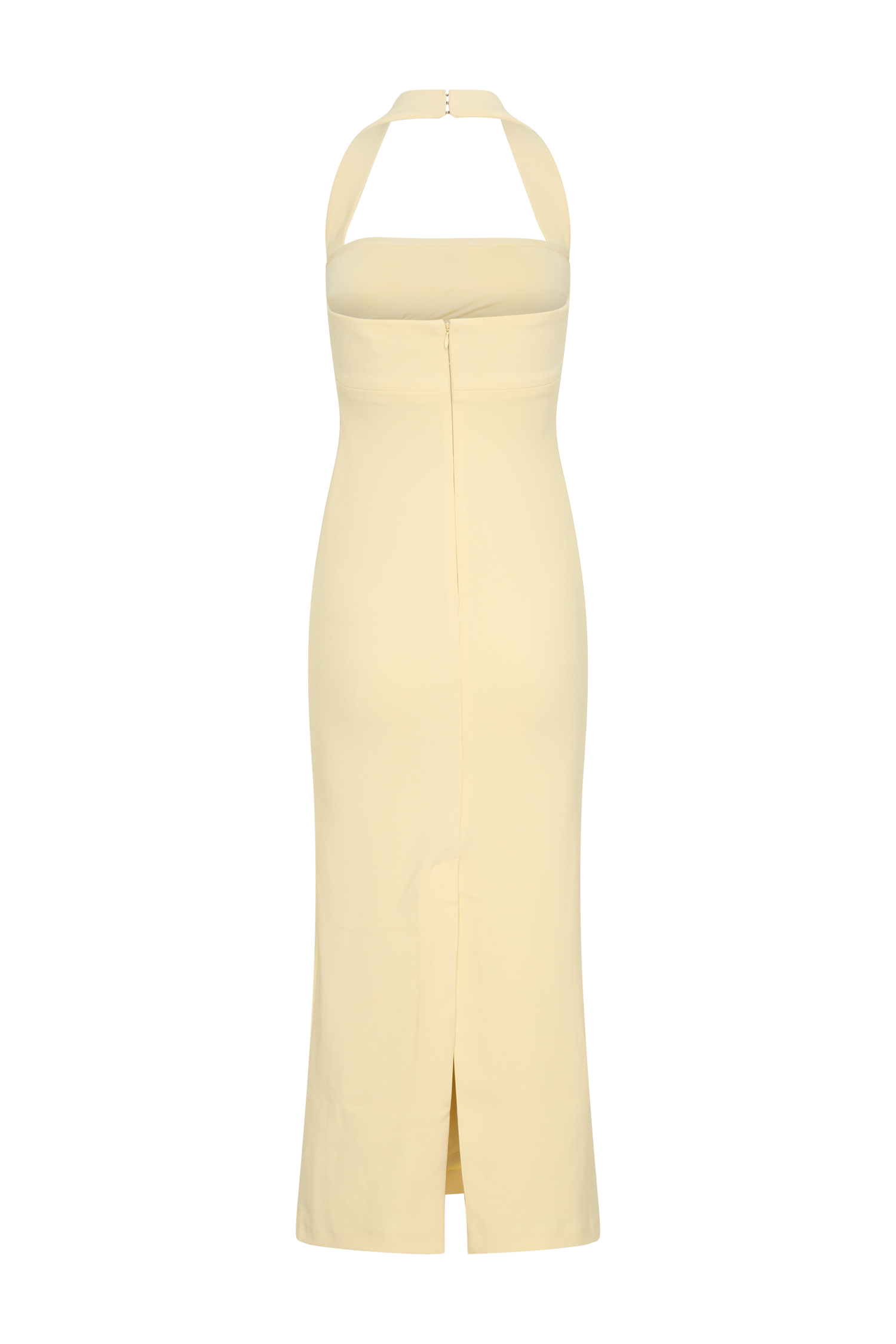 Amelita Suiting Halter Midi Dress - Pale Lemon - Image 8