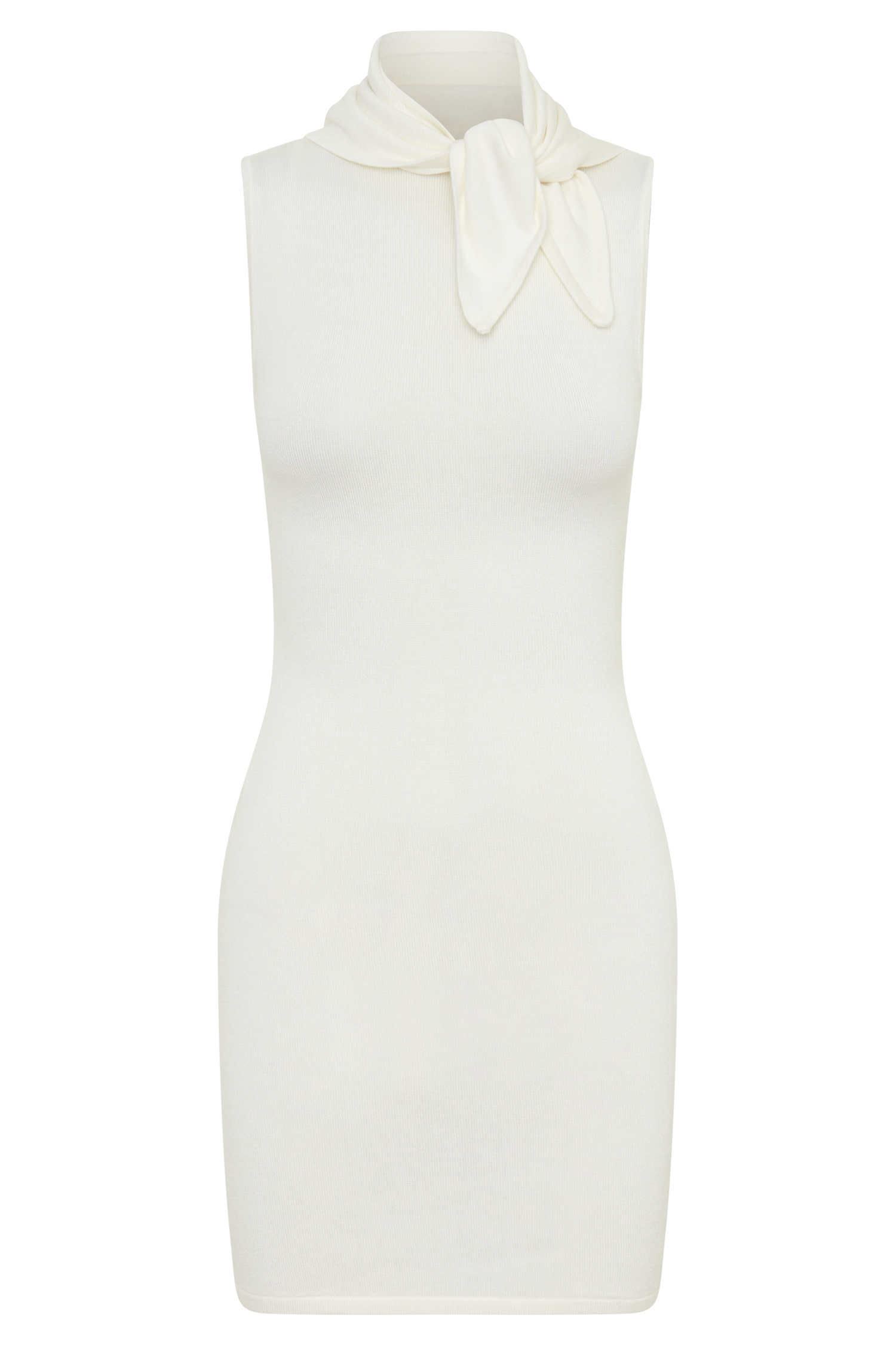 Amilee Scarf Knit Mini Dress - Ivory - Image 9
