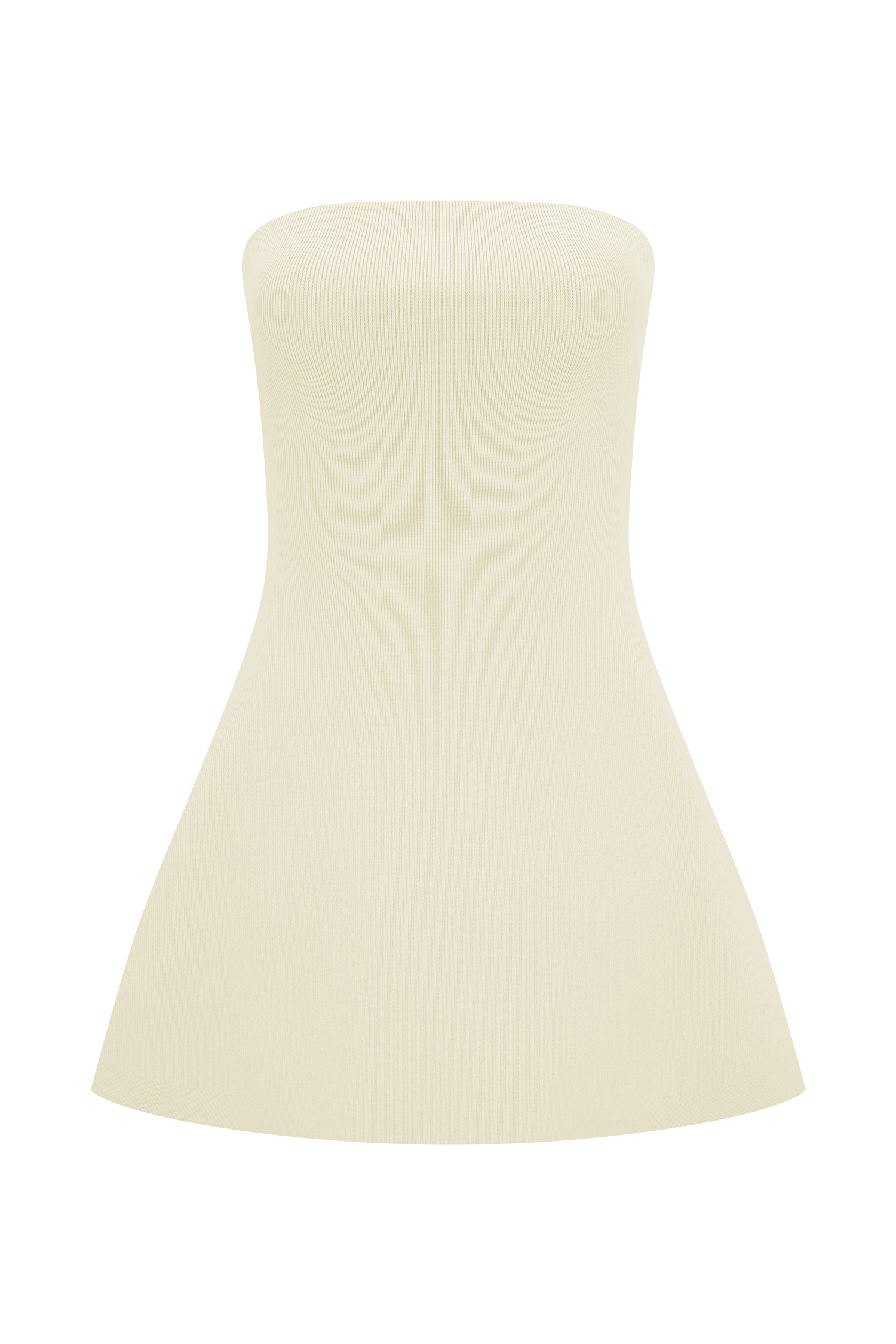 Anette Bandage Knit Strapless Top - Ivory - Image 8