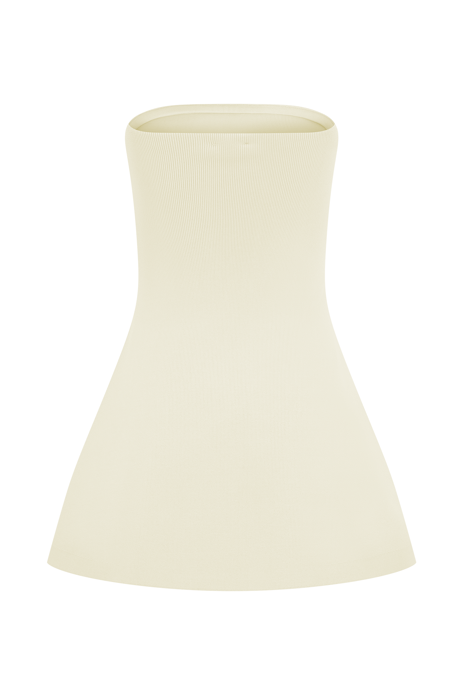 Anette Bandage Knit Strapless Top - Ivory - Image 7