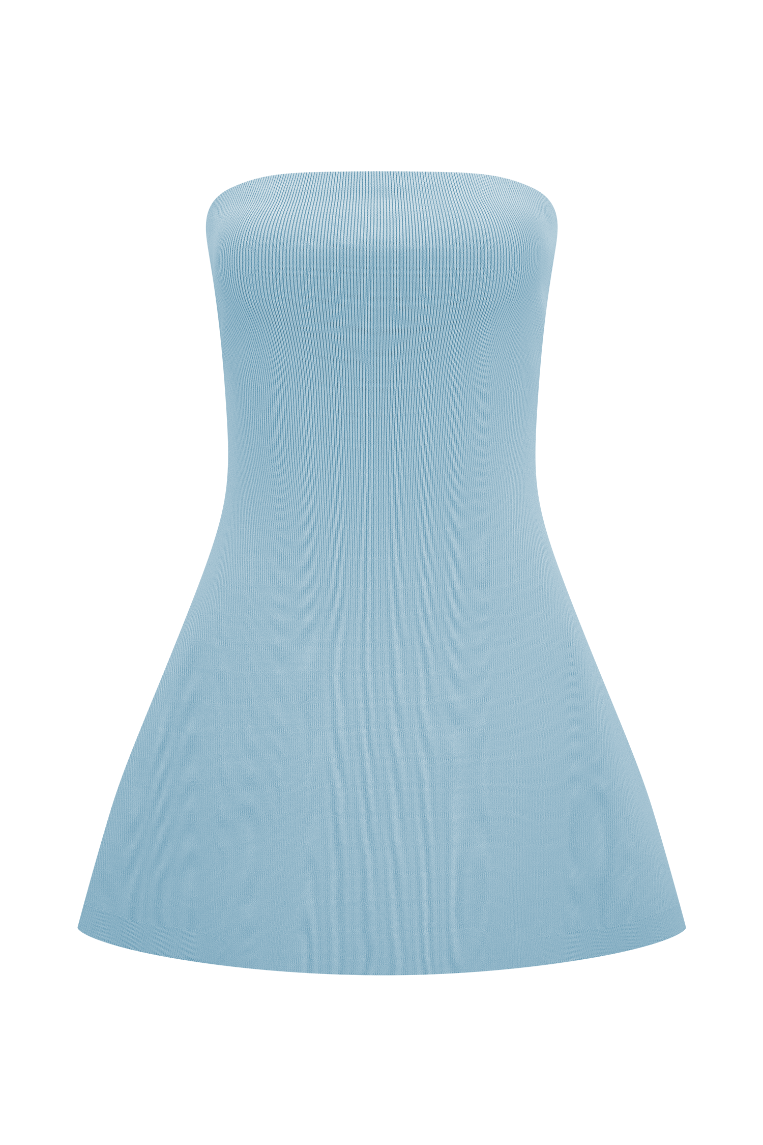 Anette Bandage Knit Strapless Top - Sky Blue - Image 9