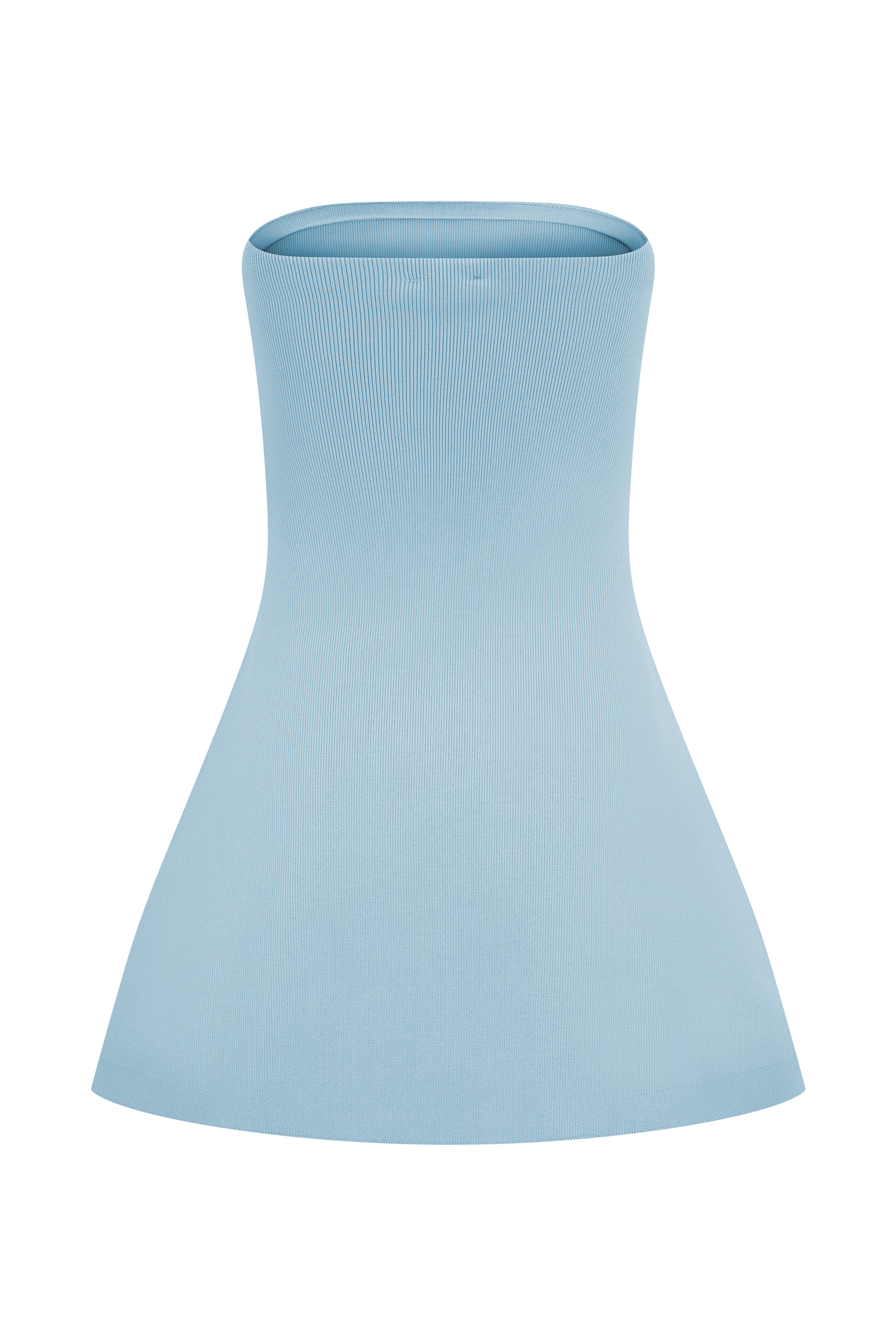 Anette Bandage Knit Strapless Top - Sky Blue - Image 8