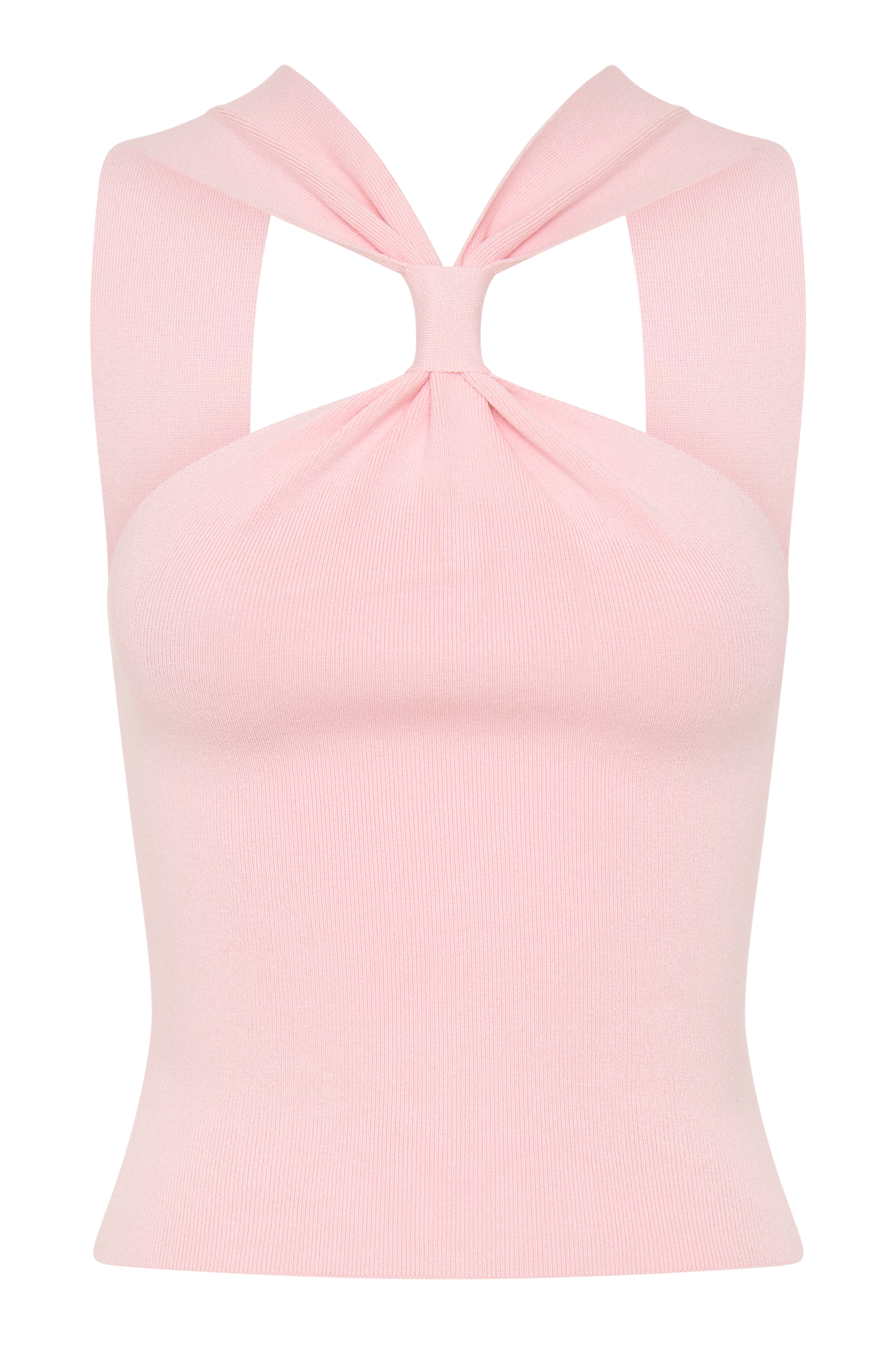 Angelika Twist Front Knit Top - Baby Pink - Image 9