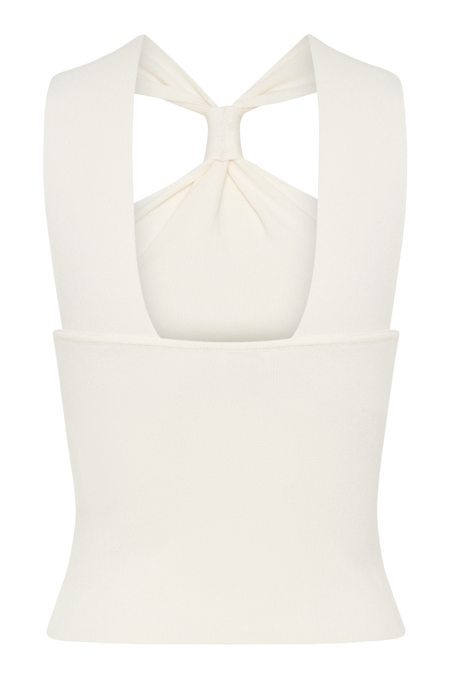 Angelika Twist Front Knit Top - Ivory - Image 7