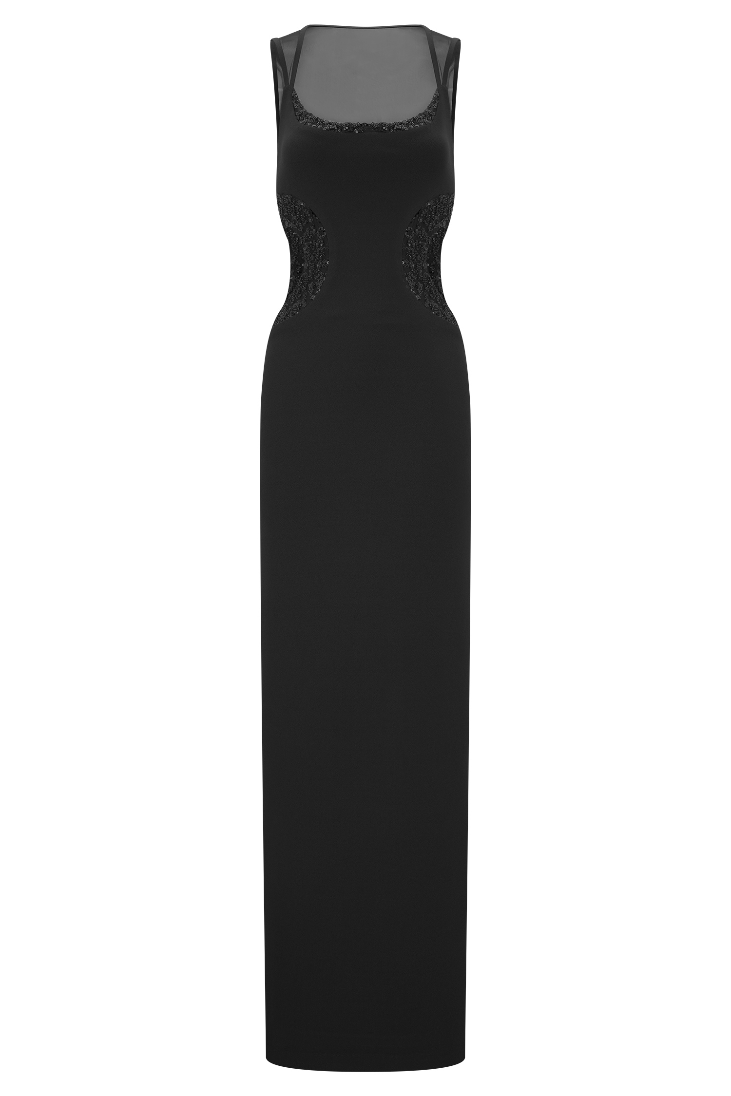 Angelique Beaded Crepe Maxi Dress - Black - Image 7
