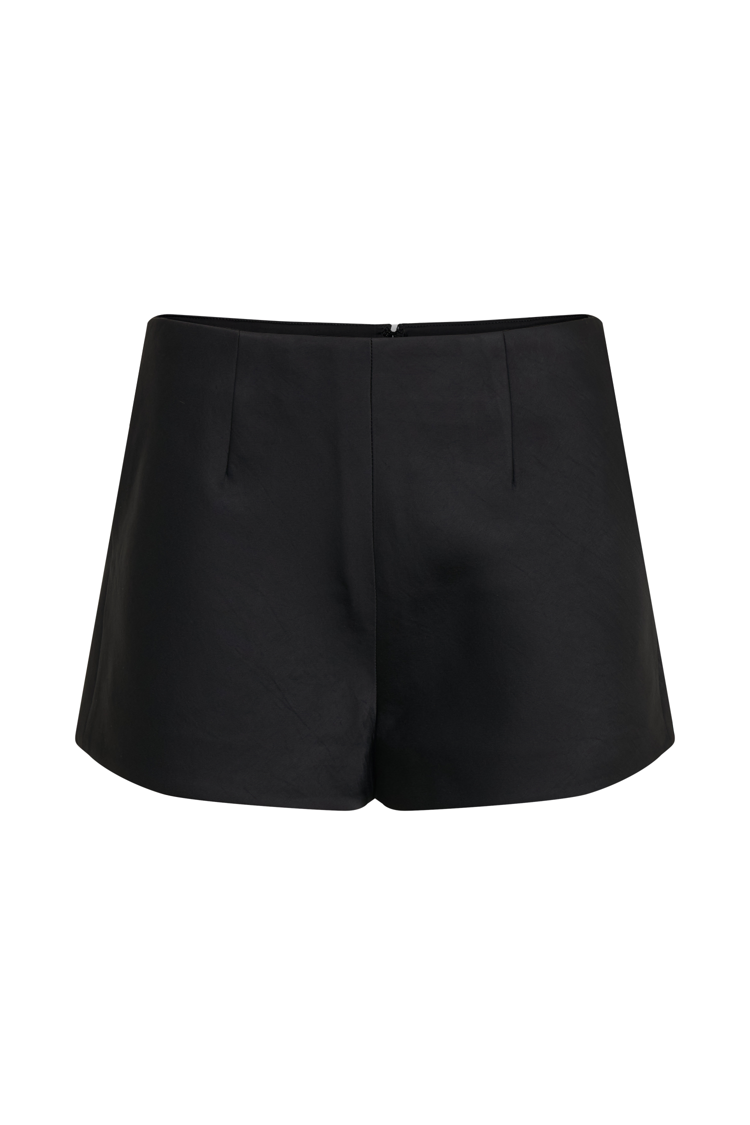 Anne Satin Mini Short - Black - Image 12