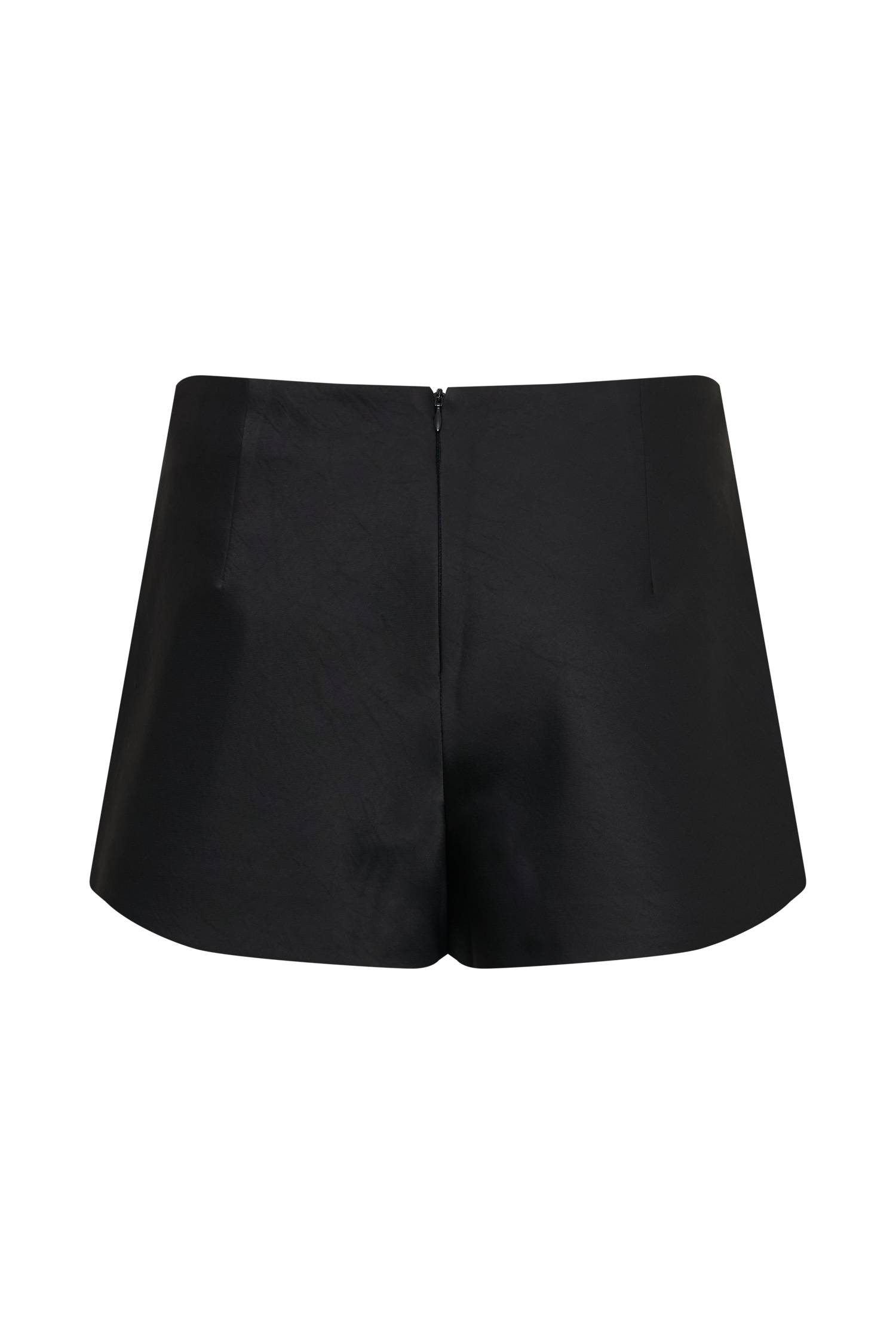 Anne Satin Mini Short - Black - Image 11