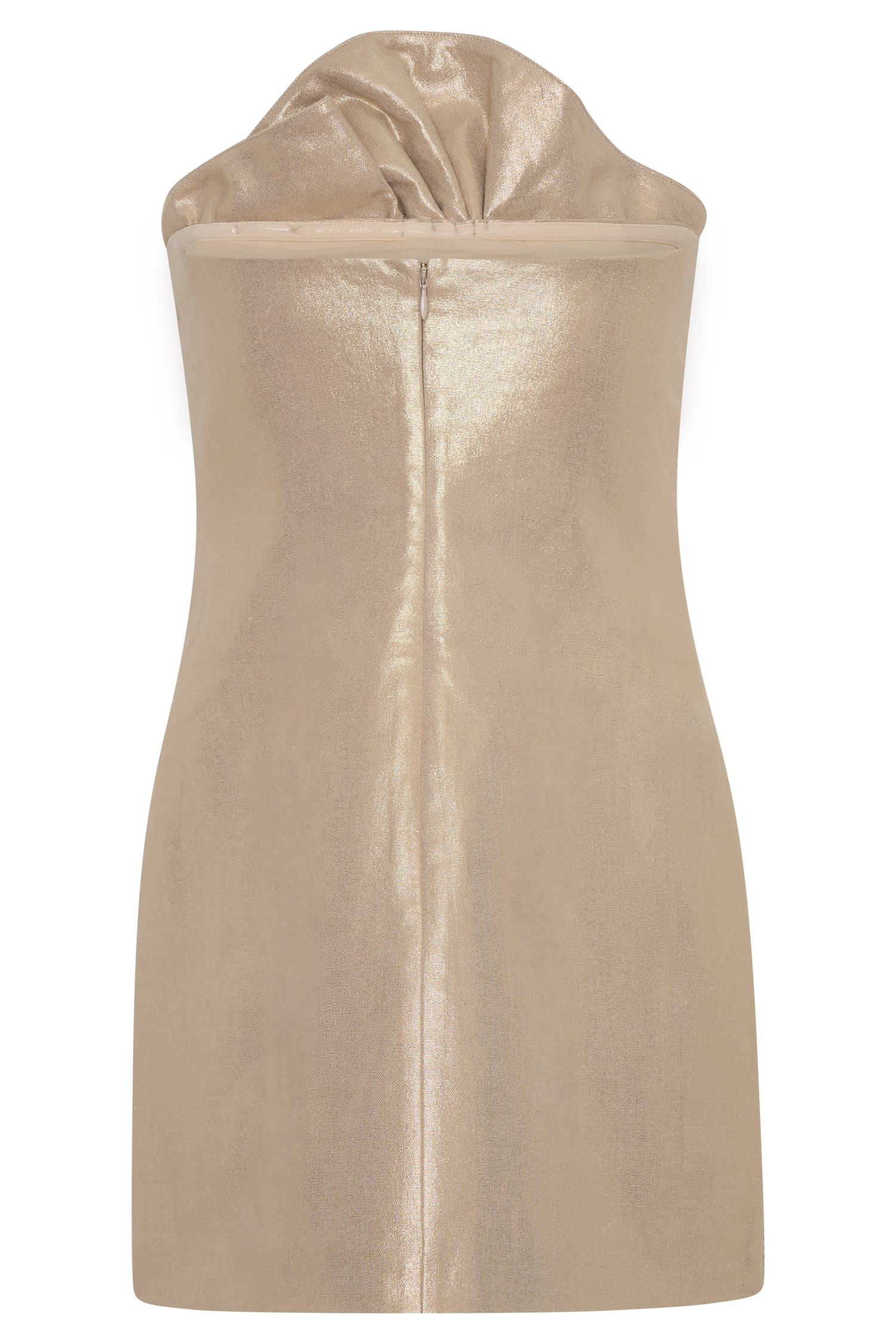 Annette Linen Mini Dress - Gold - Image 10