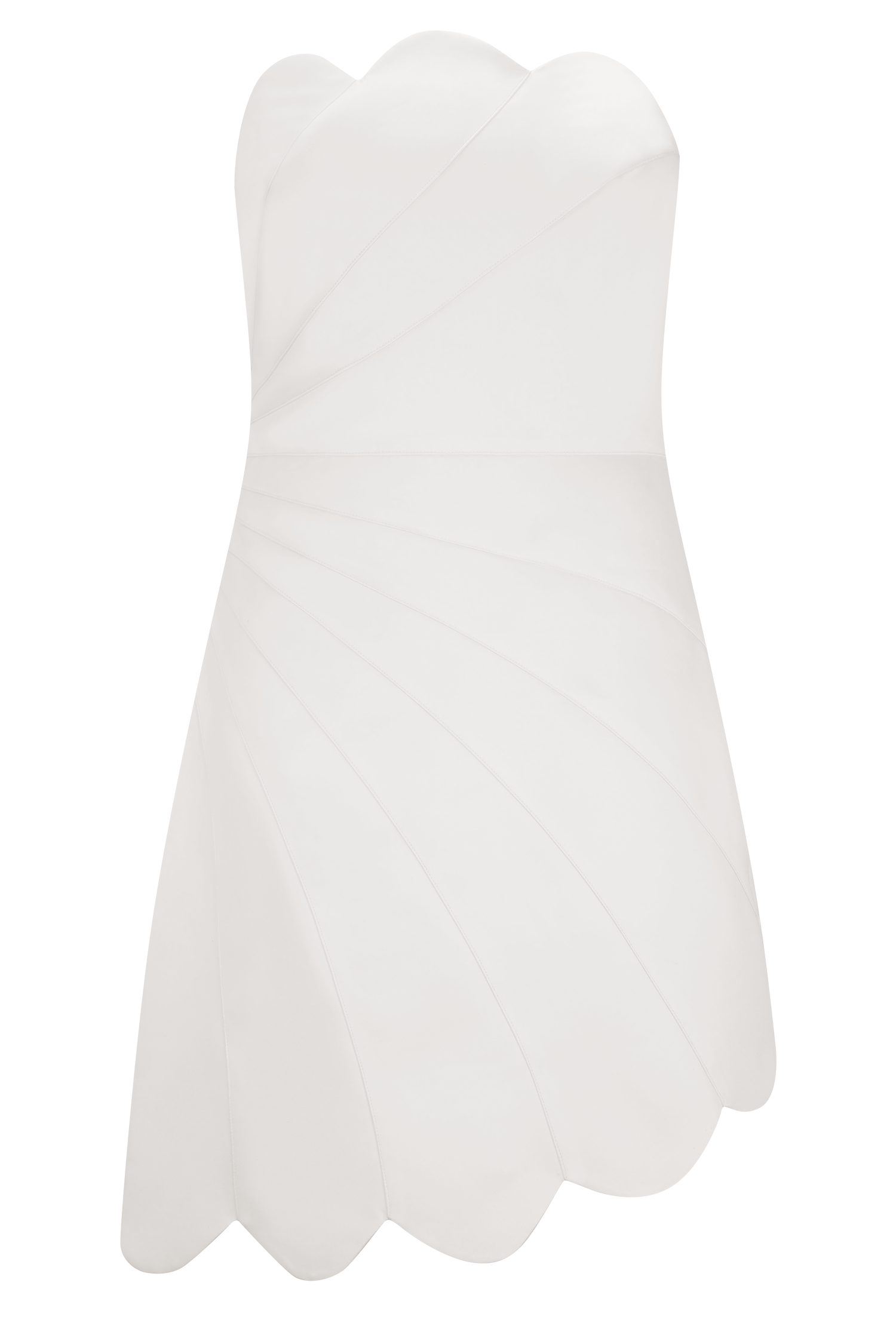 Atenea Satin Mini Dress - White - Image 9