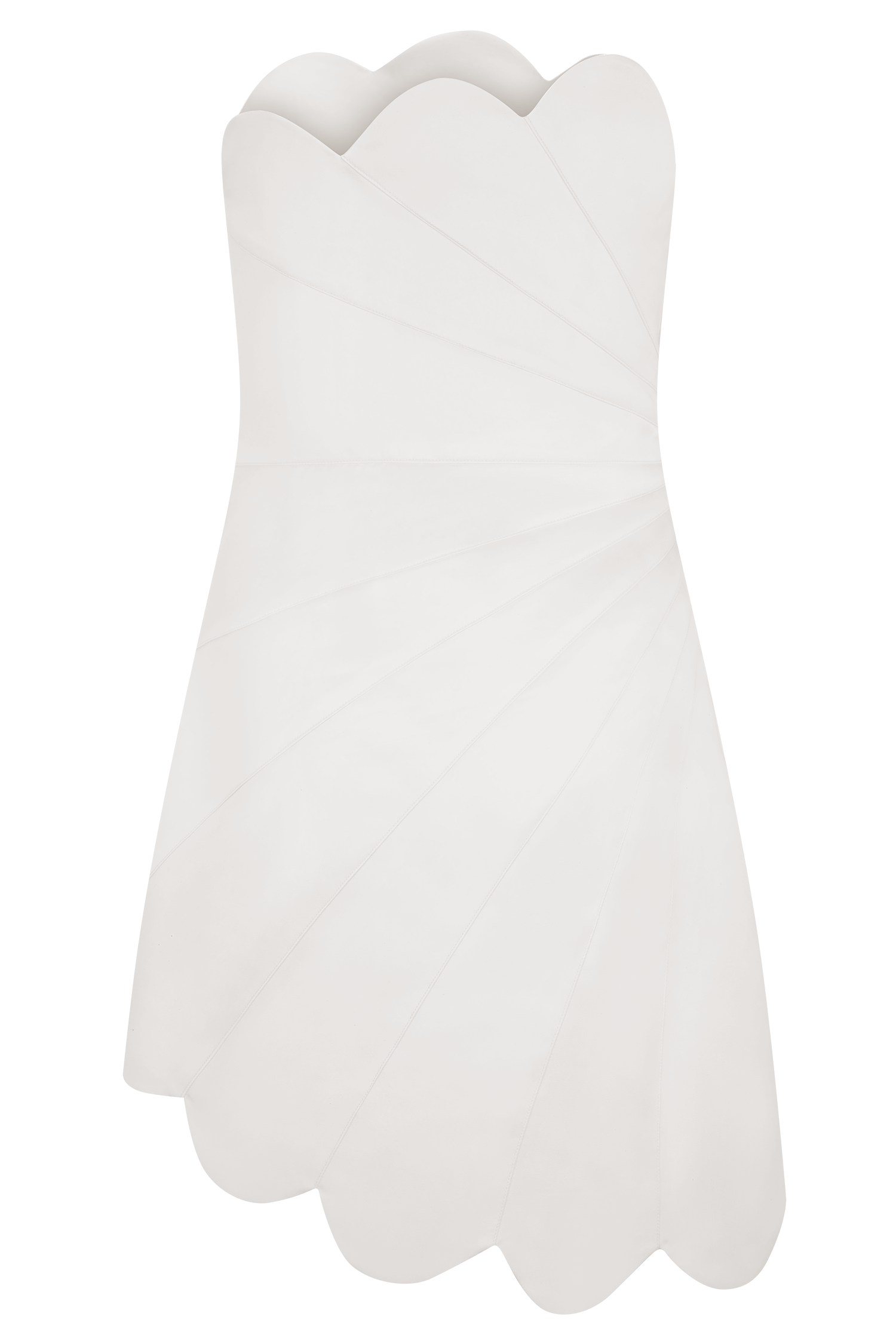 Atenea Satin Mini Dress - White - Image 8