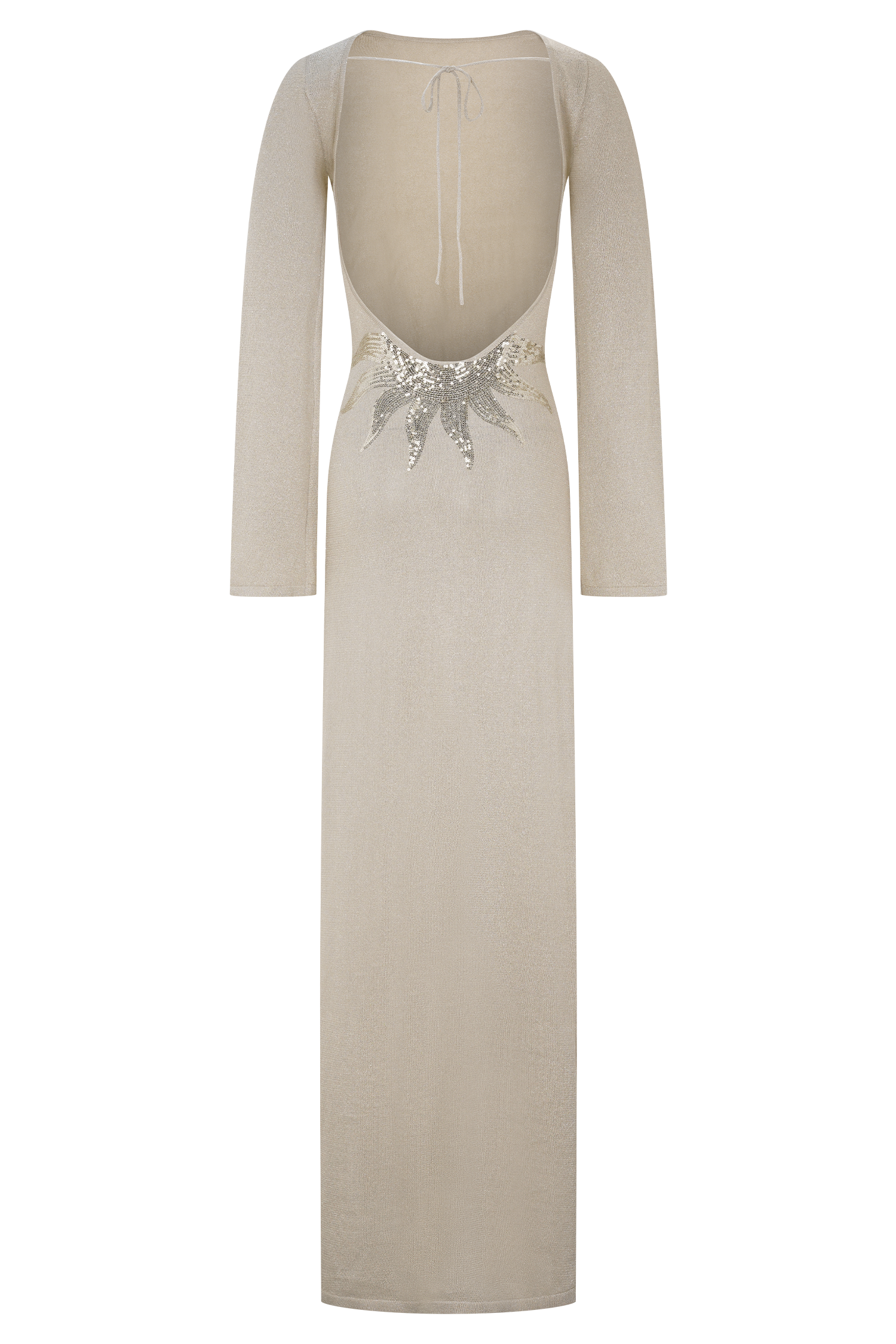 Atticus Knit Maxi Dress With Sequin - Gold - Image 11