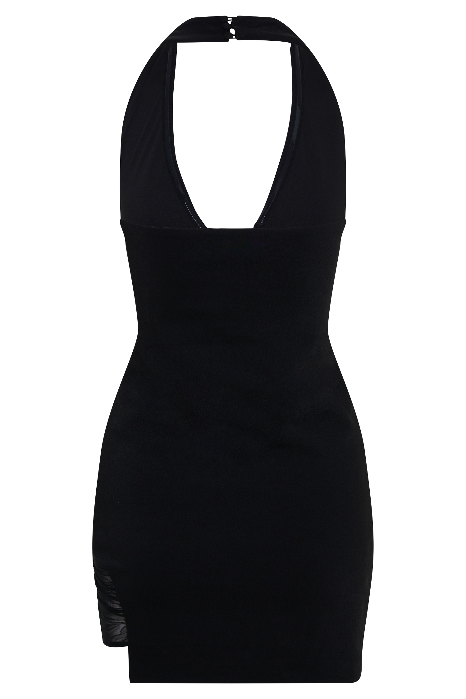 Aubree Crepe And Mesh Mini Dress - Black - Image 8
