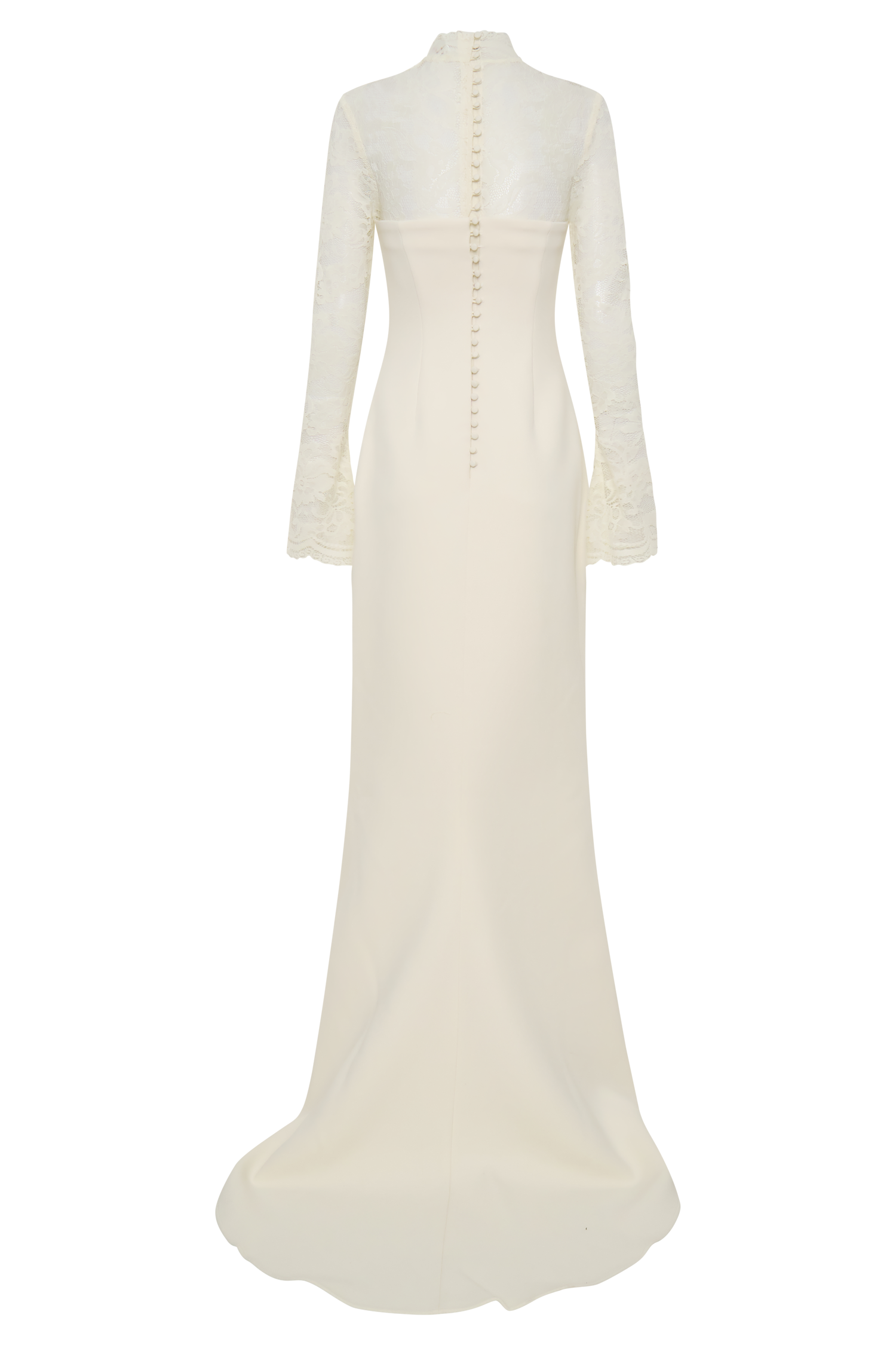Aurelie Long Sleeve Lace Maxi Dress - Ivory - Image 7