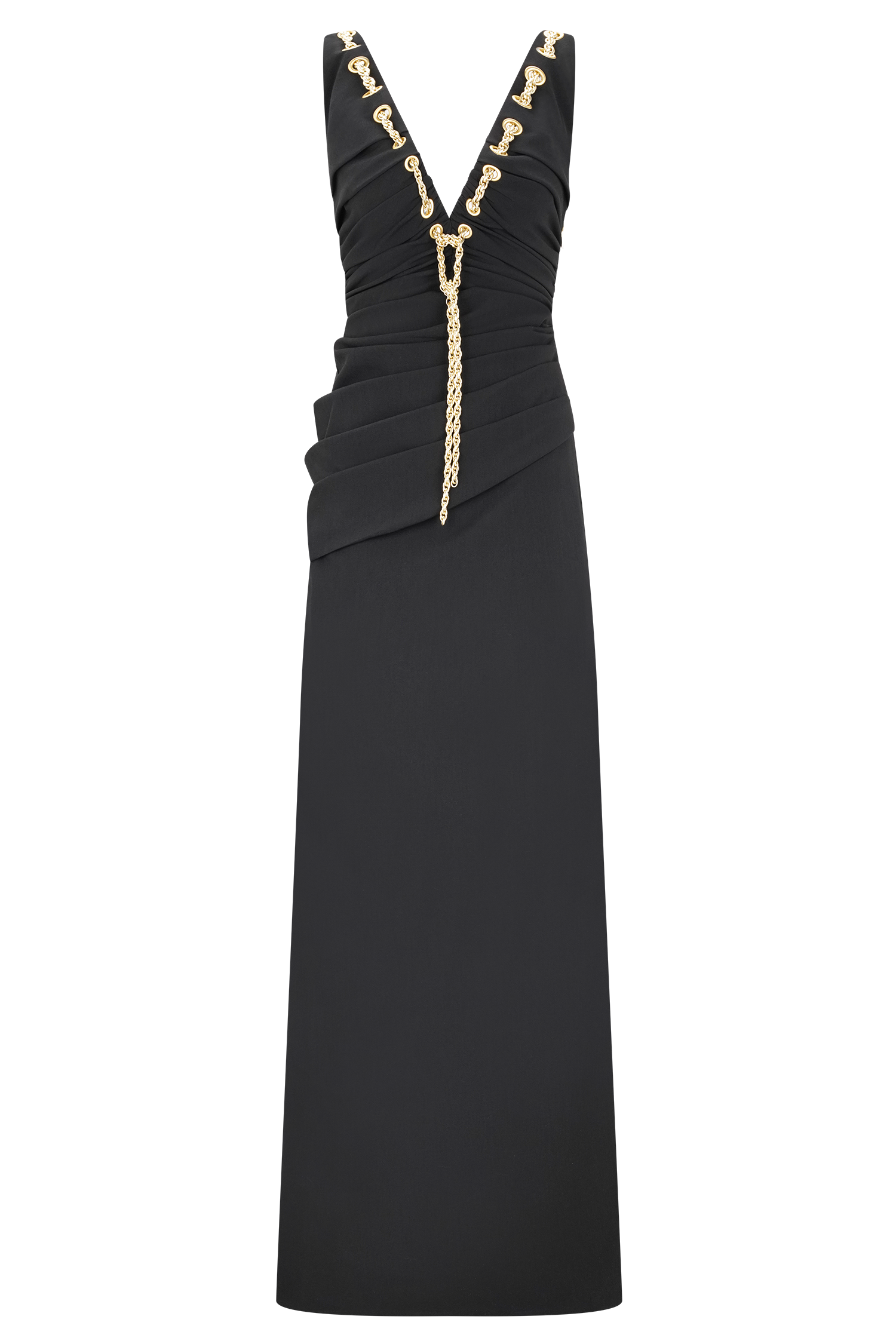 Axton Low Neck Maxi Dress - Black - Image 7