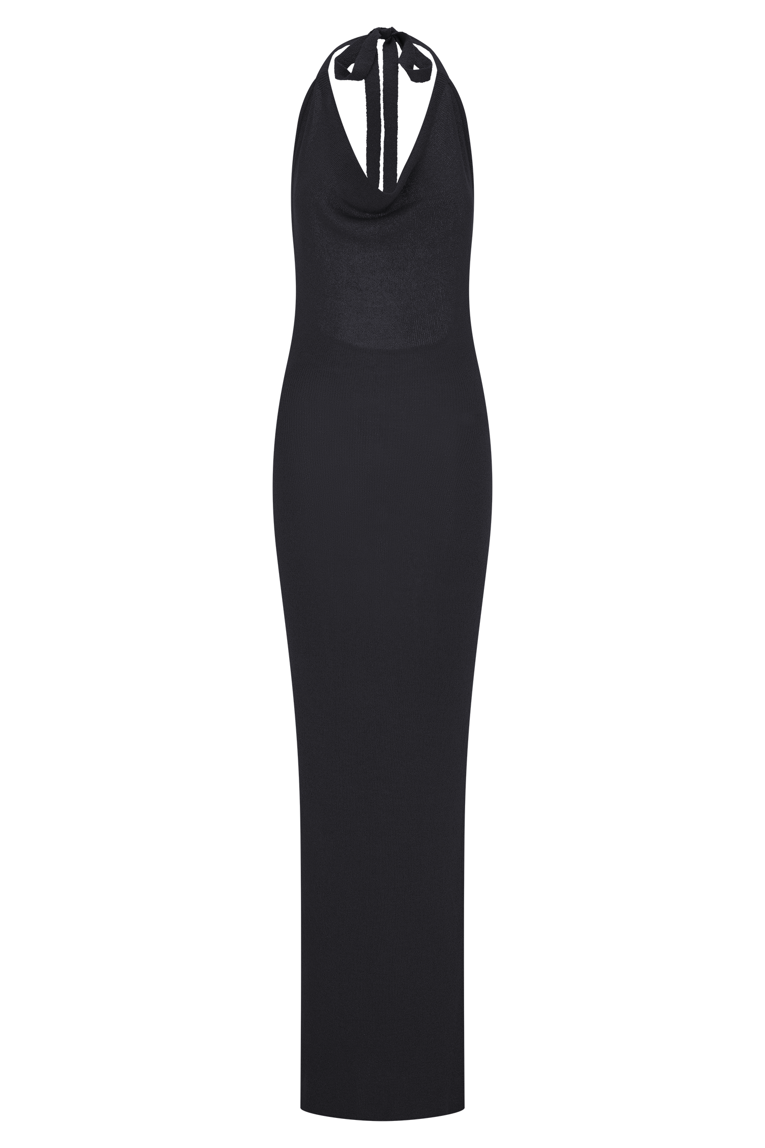 Ayella Cowl Knit Maxi Dress - Black - Image 9