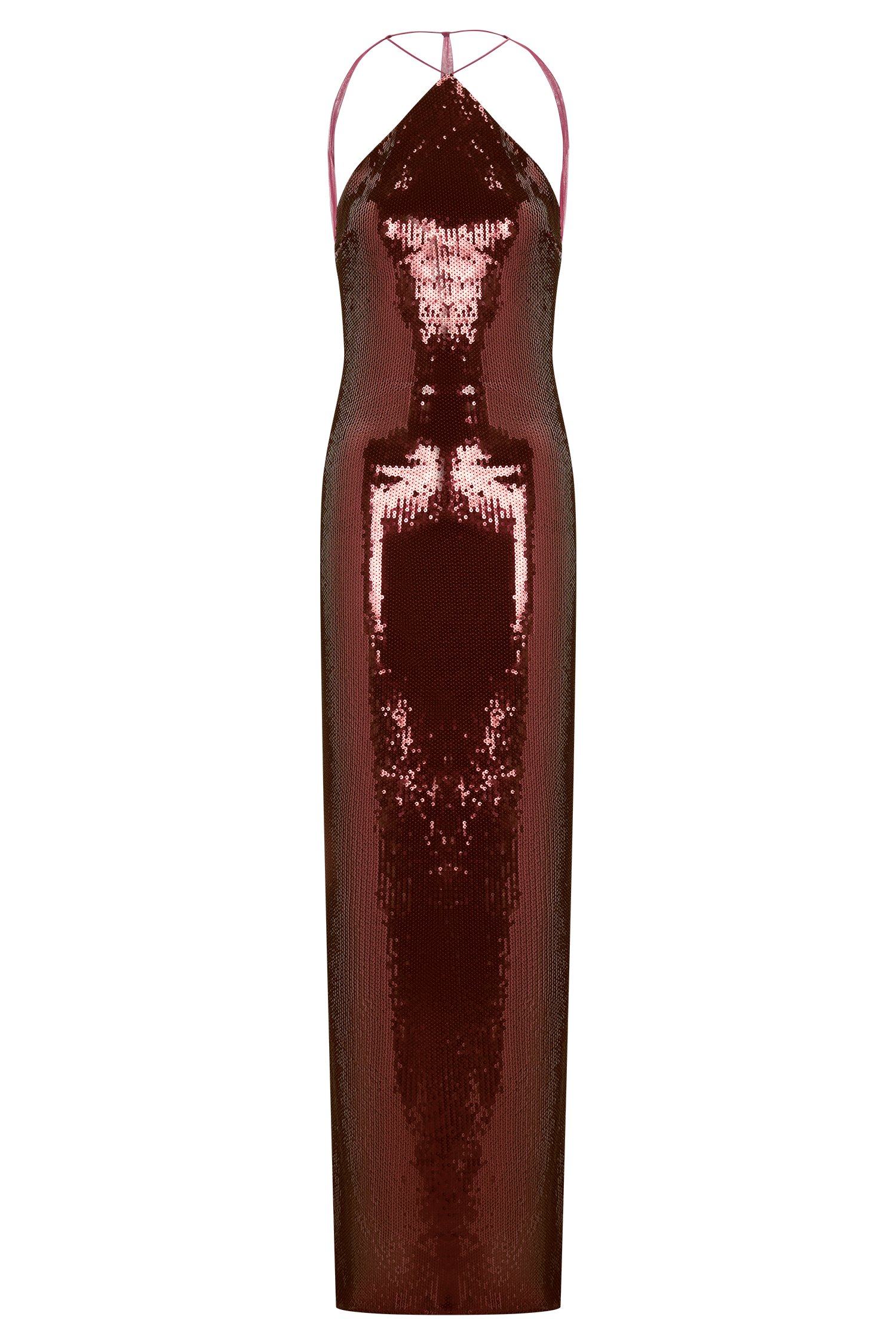 Baldwin Sequin Cut Out Maxi Dress - Mahogany - Image 9