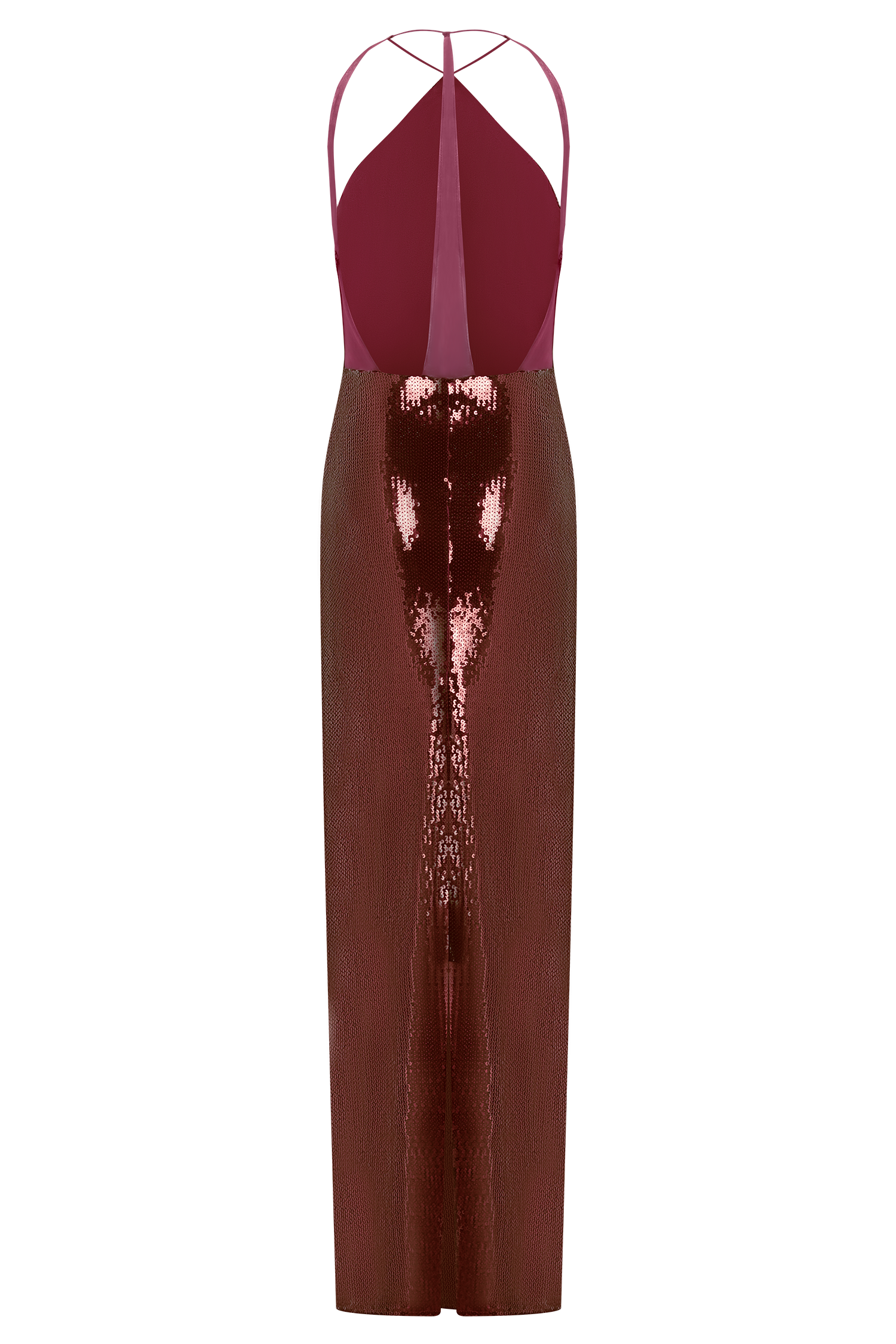 Baldwin Sequin Cut Out Maxi Dress - Mahogany - Image 8