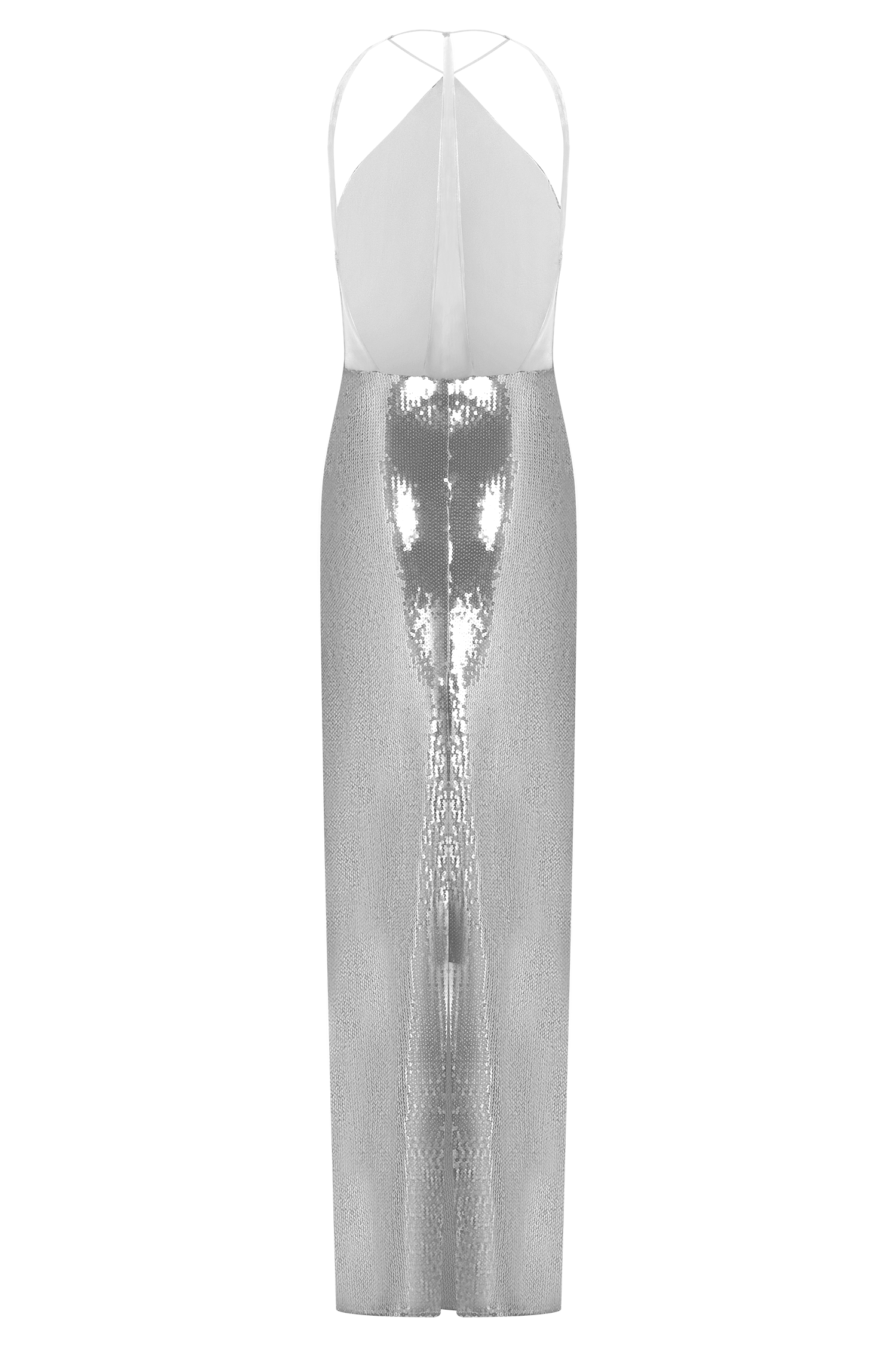 Baldwin Sequin Cut Out Maxi Dress - Silver - Image 11
