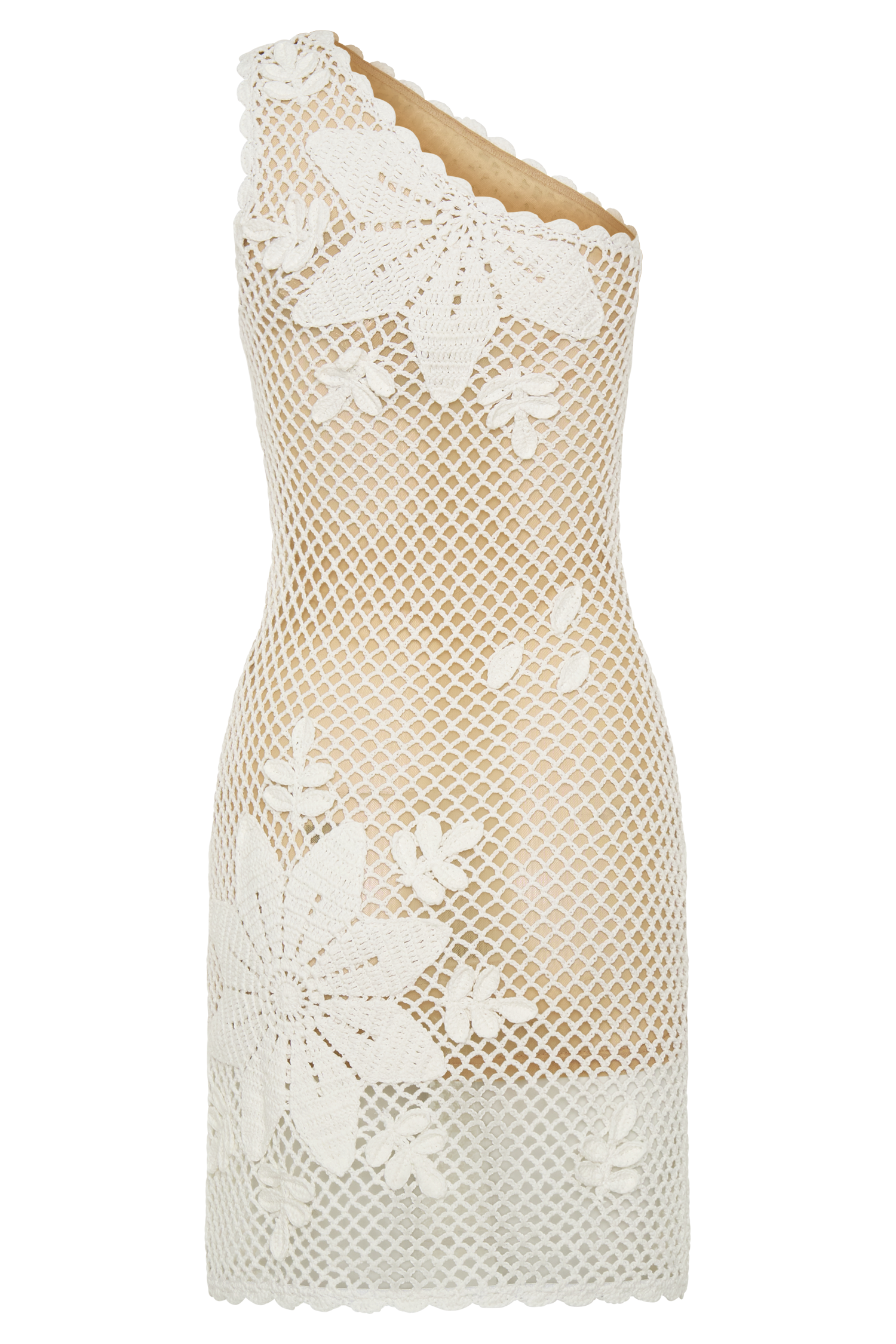 Barker Hand Crochet Knit Mini Dress - White - Image 7