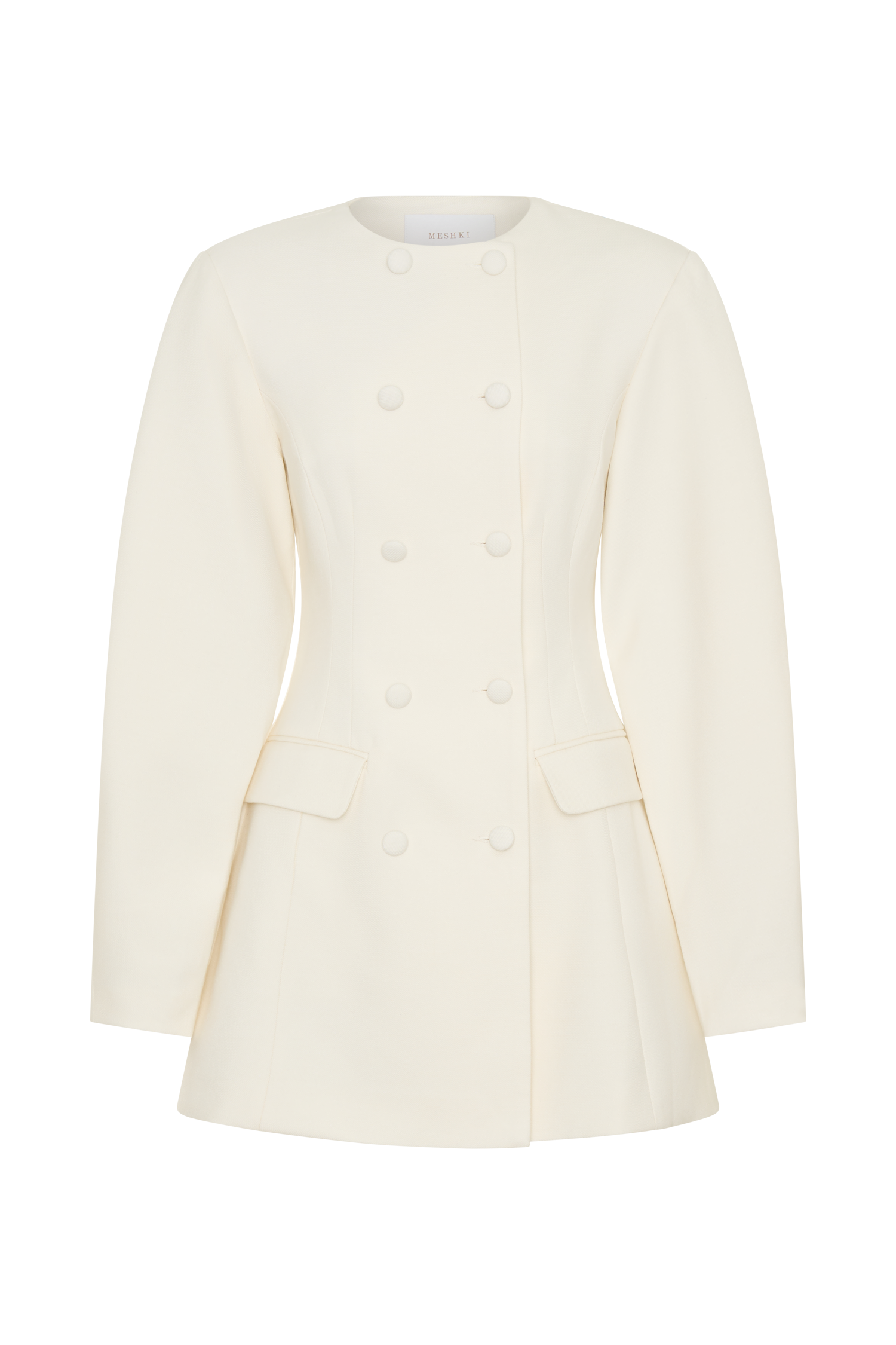 Beatrice Blazer Mini Dress - Ivory - Image 9