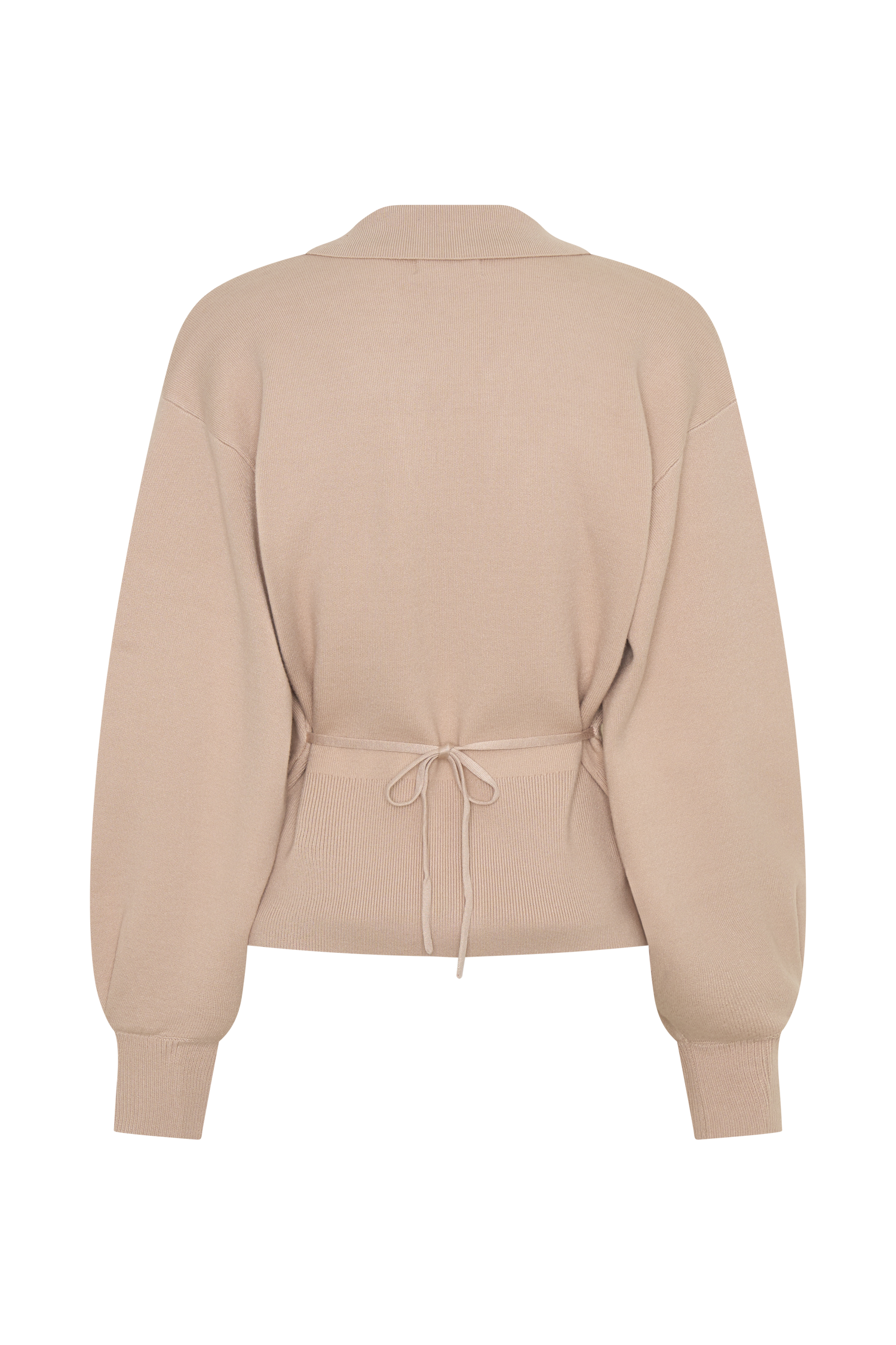 Blaine Knit Blouson Sleeve Cardigan - Oat Marle - Image 9