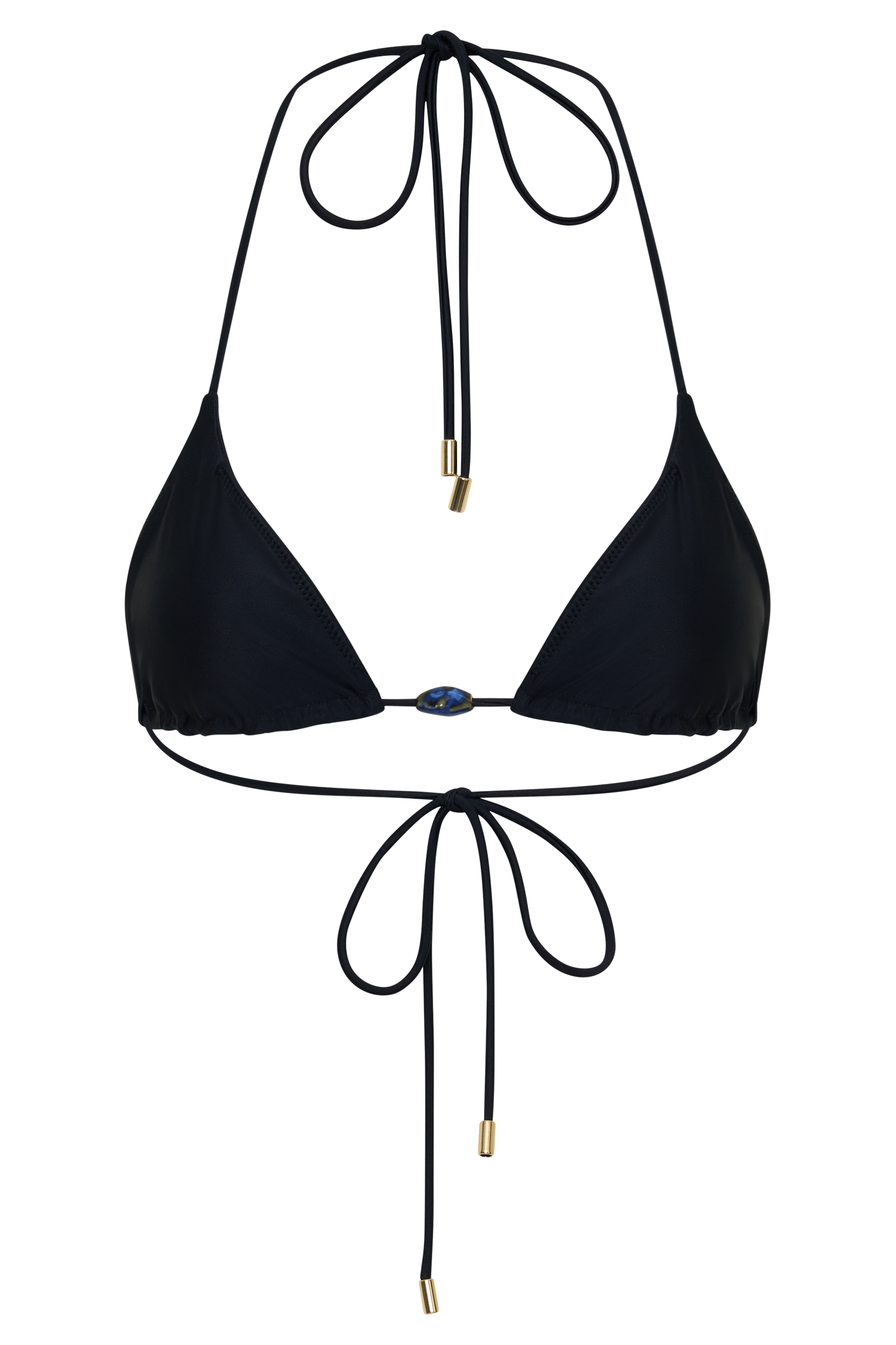 Blossom Classic Triangle Bikini Top - Black - Image 14
