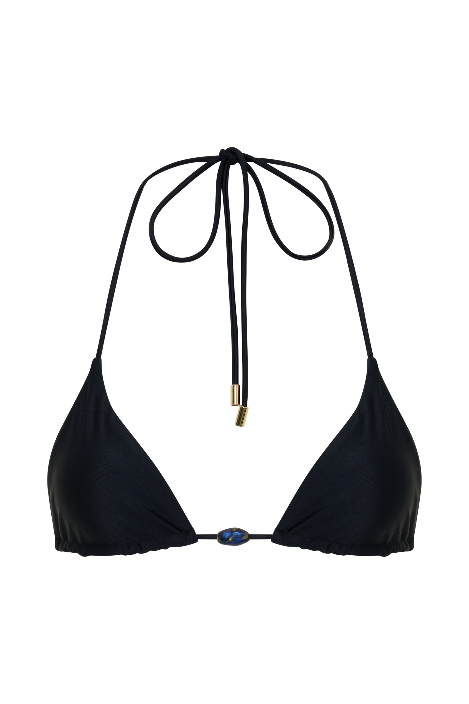 Blossom Classic Triangle Bikini Top - Black - Image 15