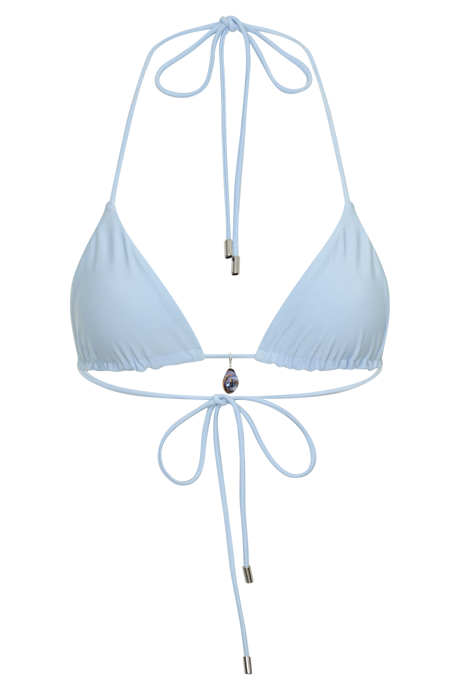 Blossom Classic Triangle Bikini Top - Pale Blue - Image 13