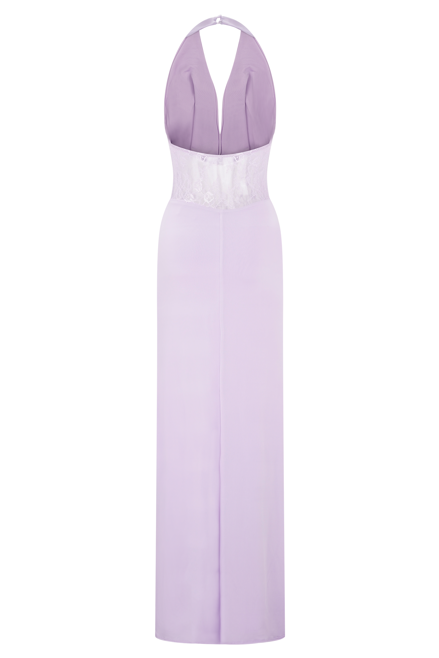 Bonnie Slinky And Lace Maxi Dress - Lilac - Image 8