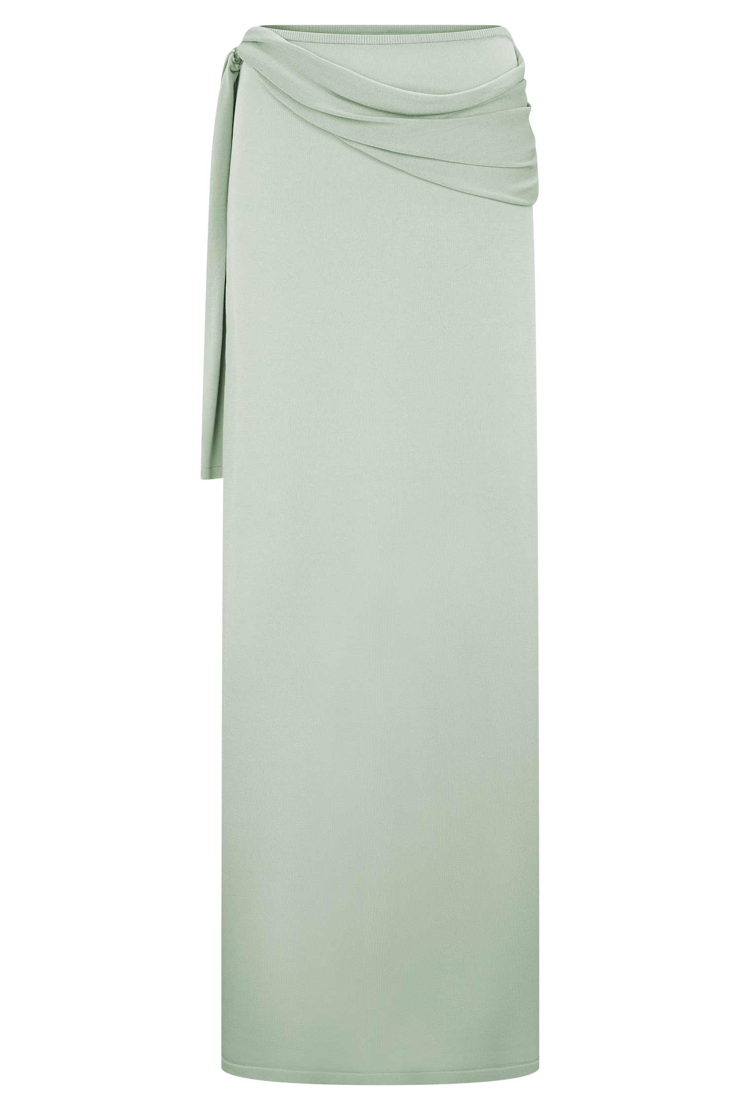 Bowie Low Rise Knit Maxi Skirt - Pastel Green - Image 8