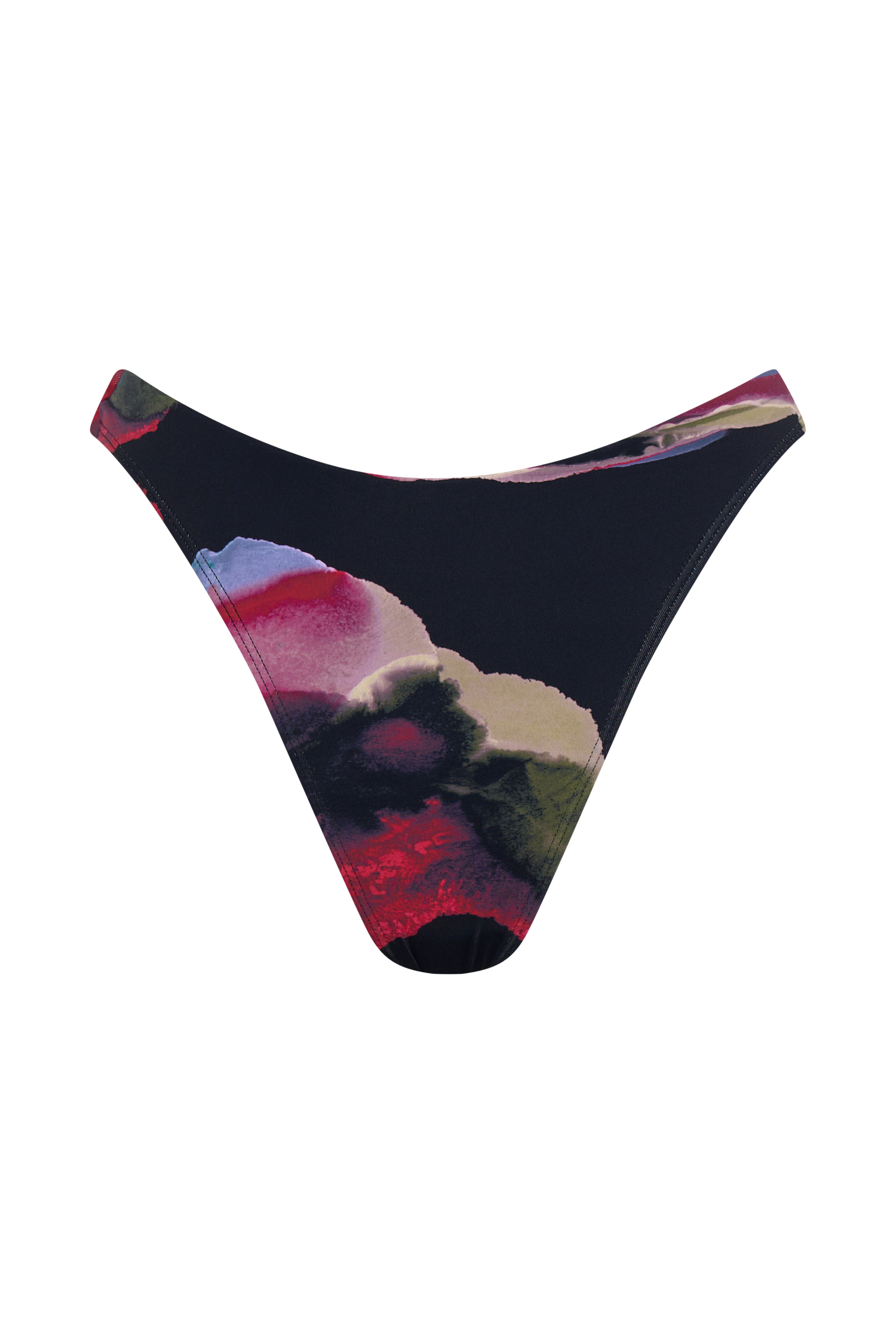 Brianna Cheeky Cut Bikini Bottom - Multi Fluid Reverie Print - Image 8