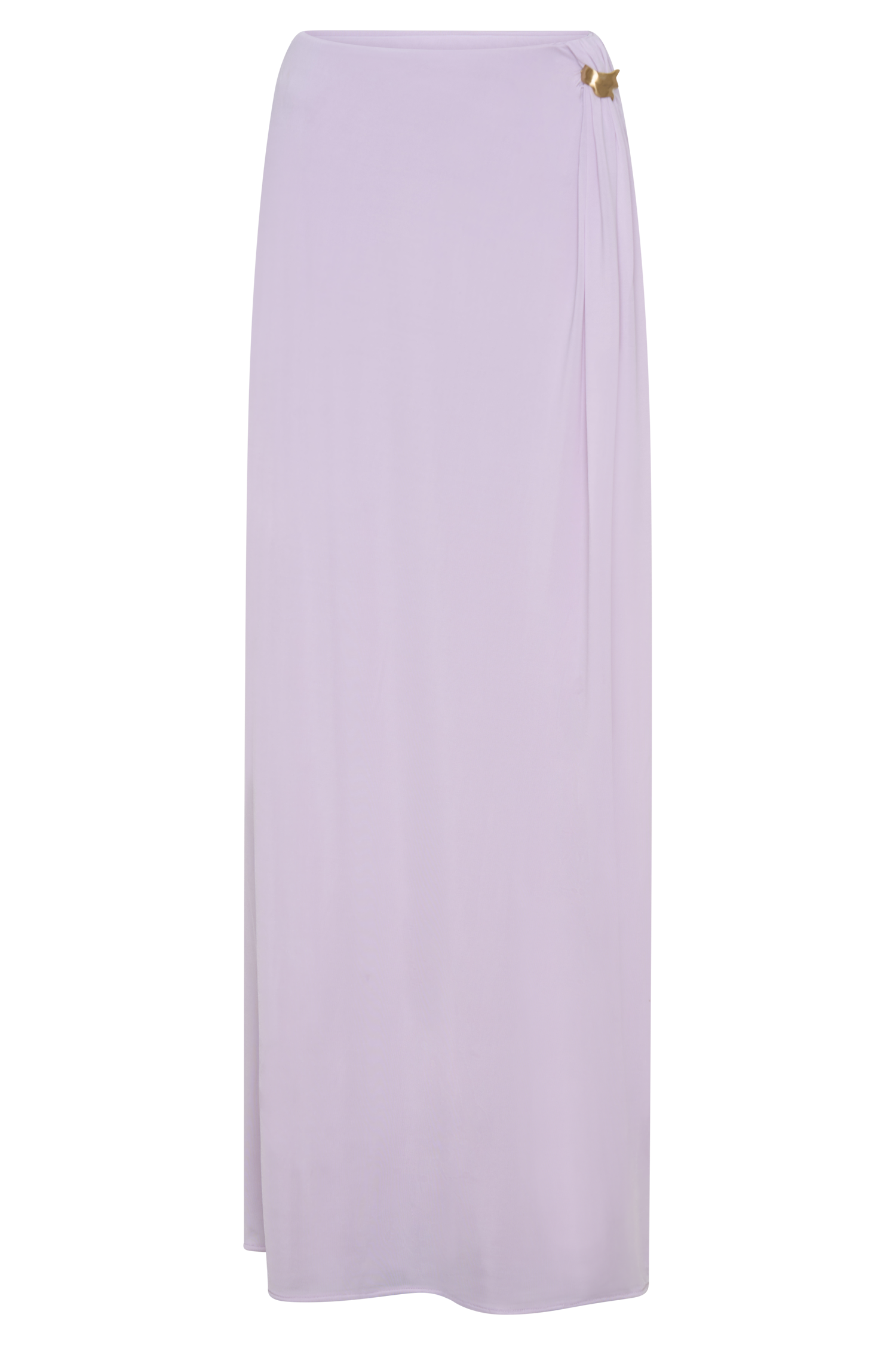 Bridget Slinky Maxi Skirt With Hardware - Dusty Lilac - Image 9