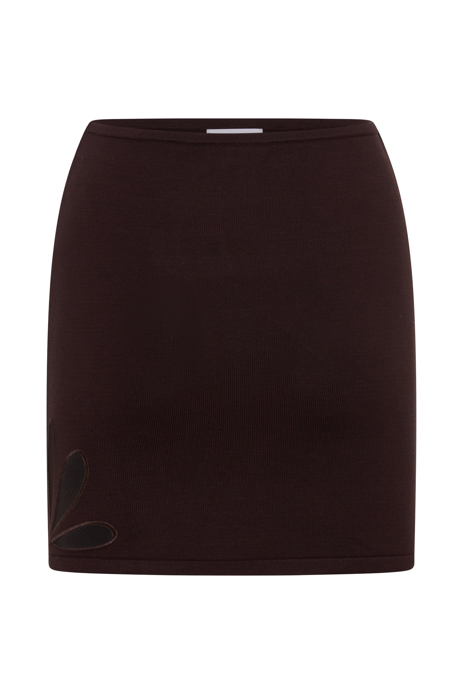Brock Knit Cut Out Mini Skirt - Dark Chocolate - Image 8