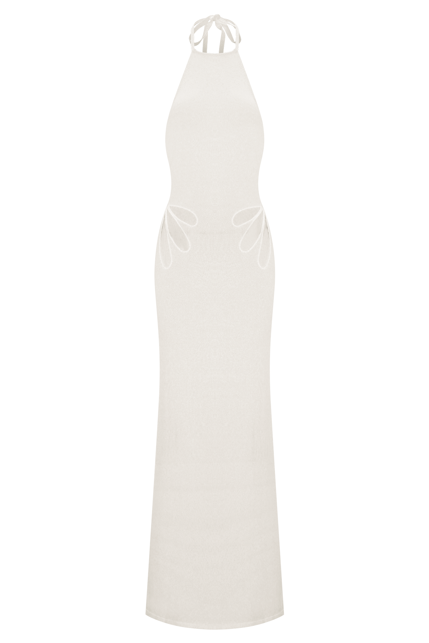 Brock Knit Halter Maxi Dress - White - Image 11