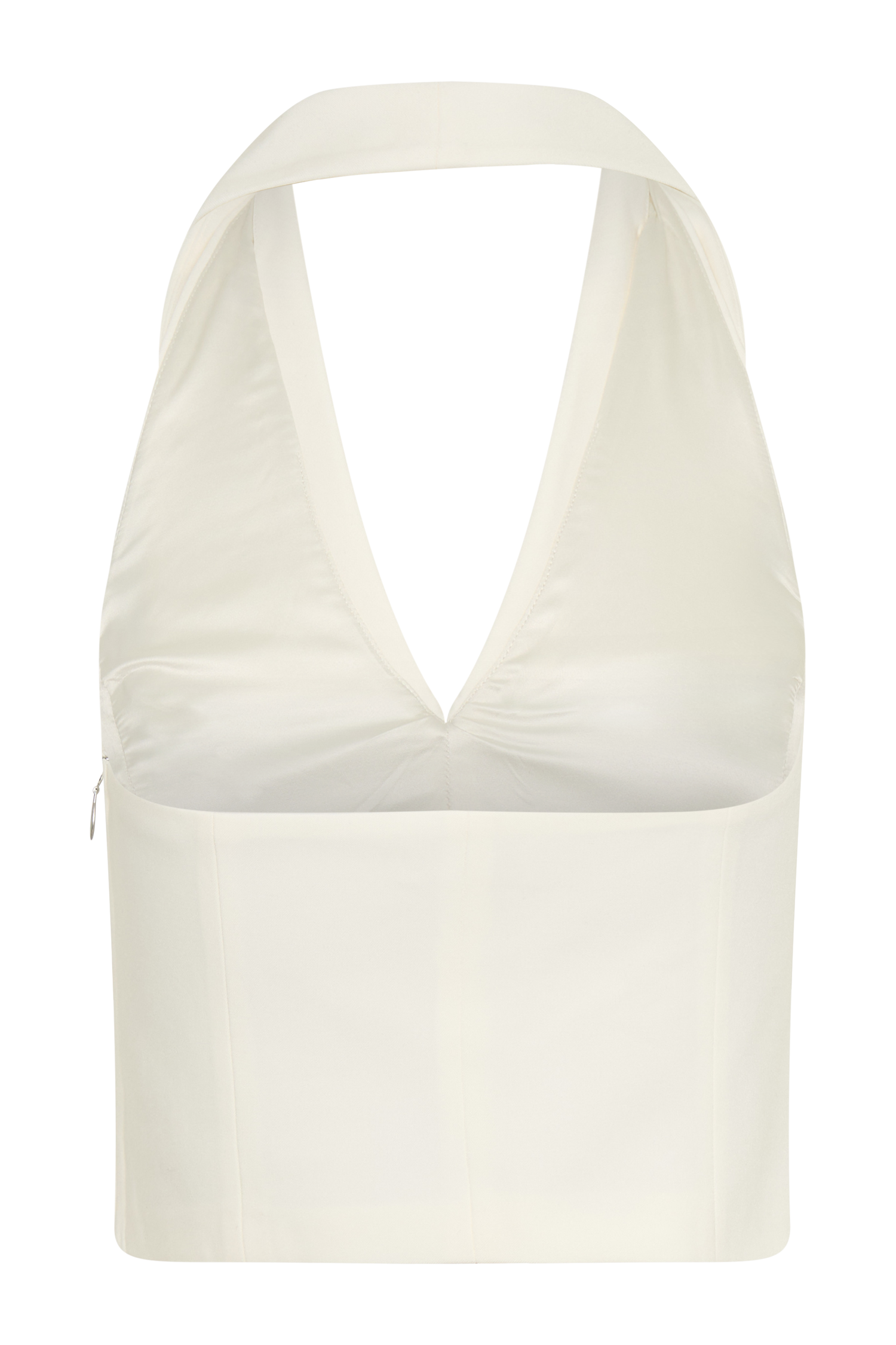 Calla Collared Sleeveless Halter Top - Ivory - Image 13
