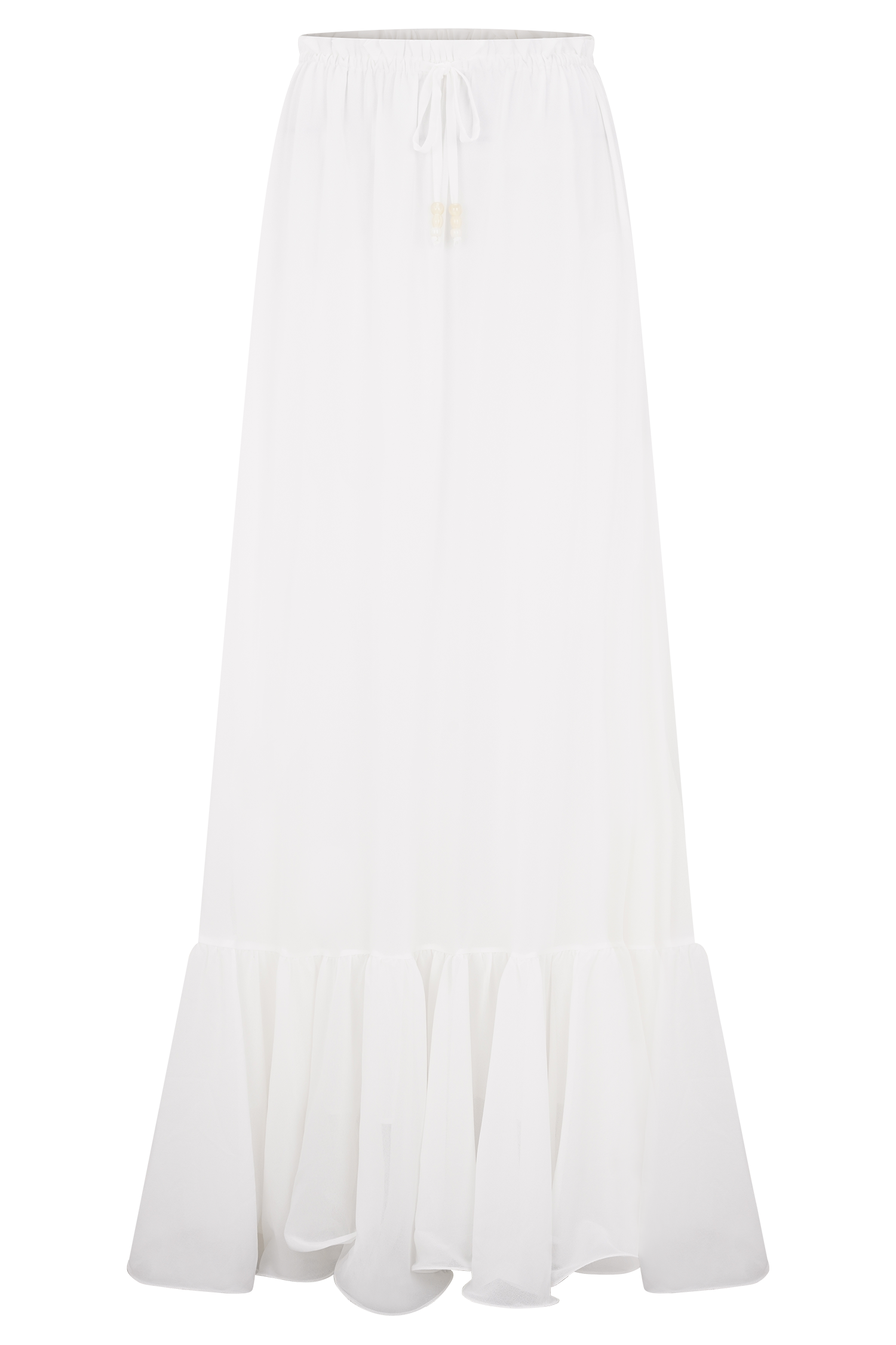 Carlie Chiffon Maxi Skirt - Ivory - Image 11