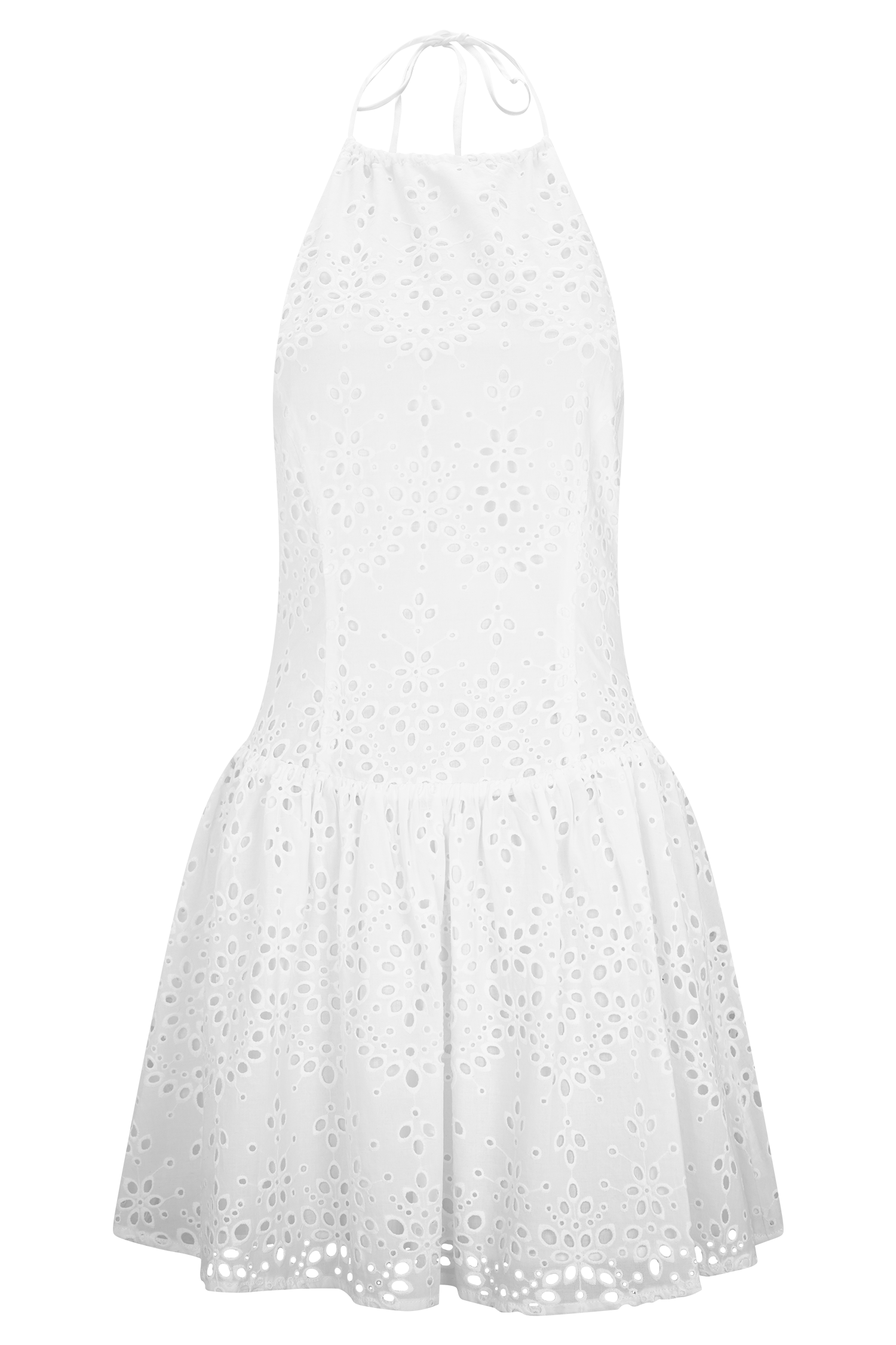 Carlina Broderie Mini Dress - White - Image 9