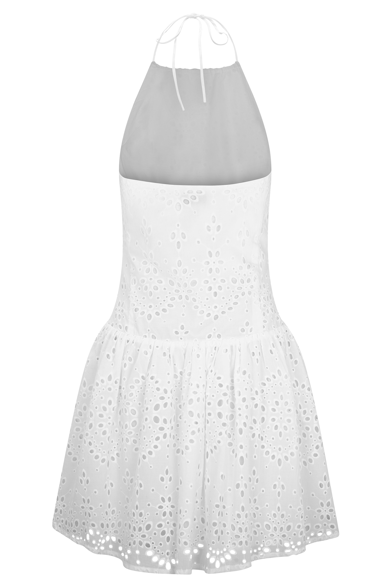 Carlina Broderie Mini Dress - White - Image 8