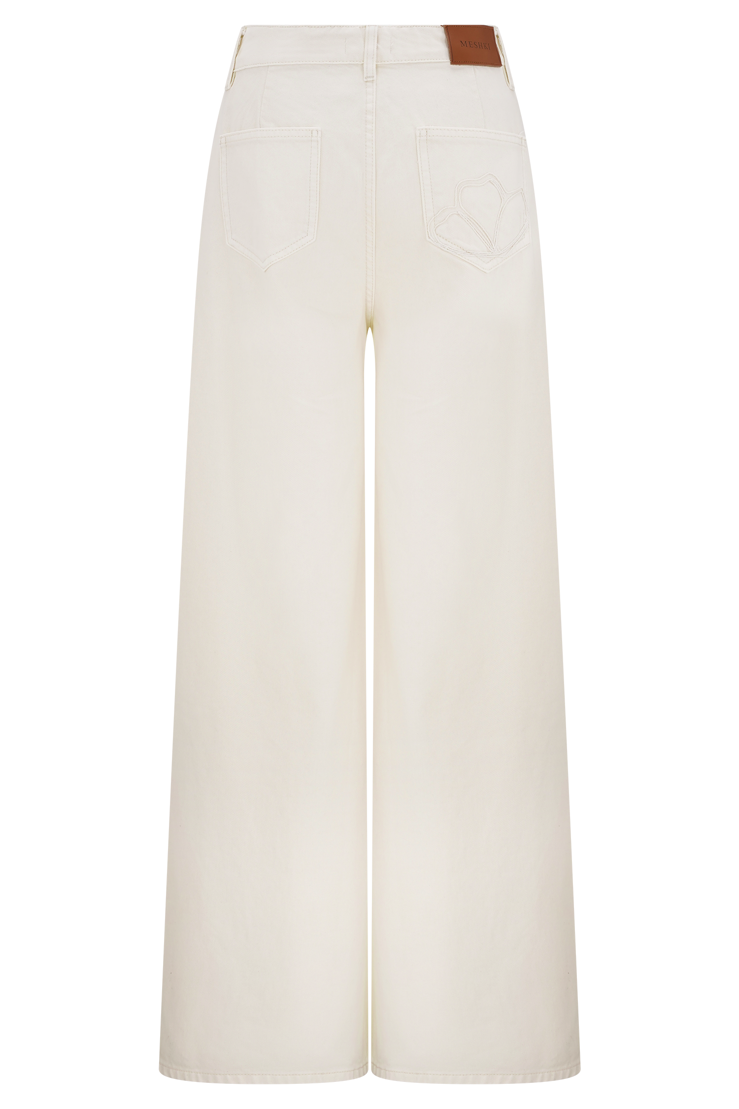 Carmella Embroided Jeans - Ecru - Image 6