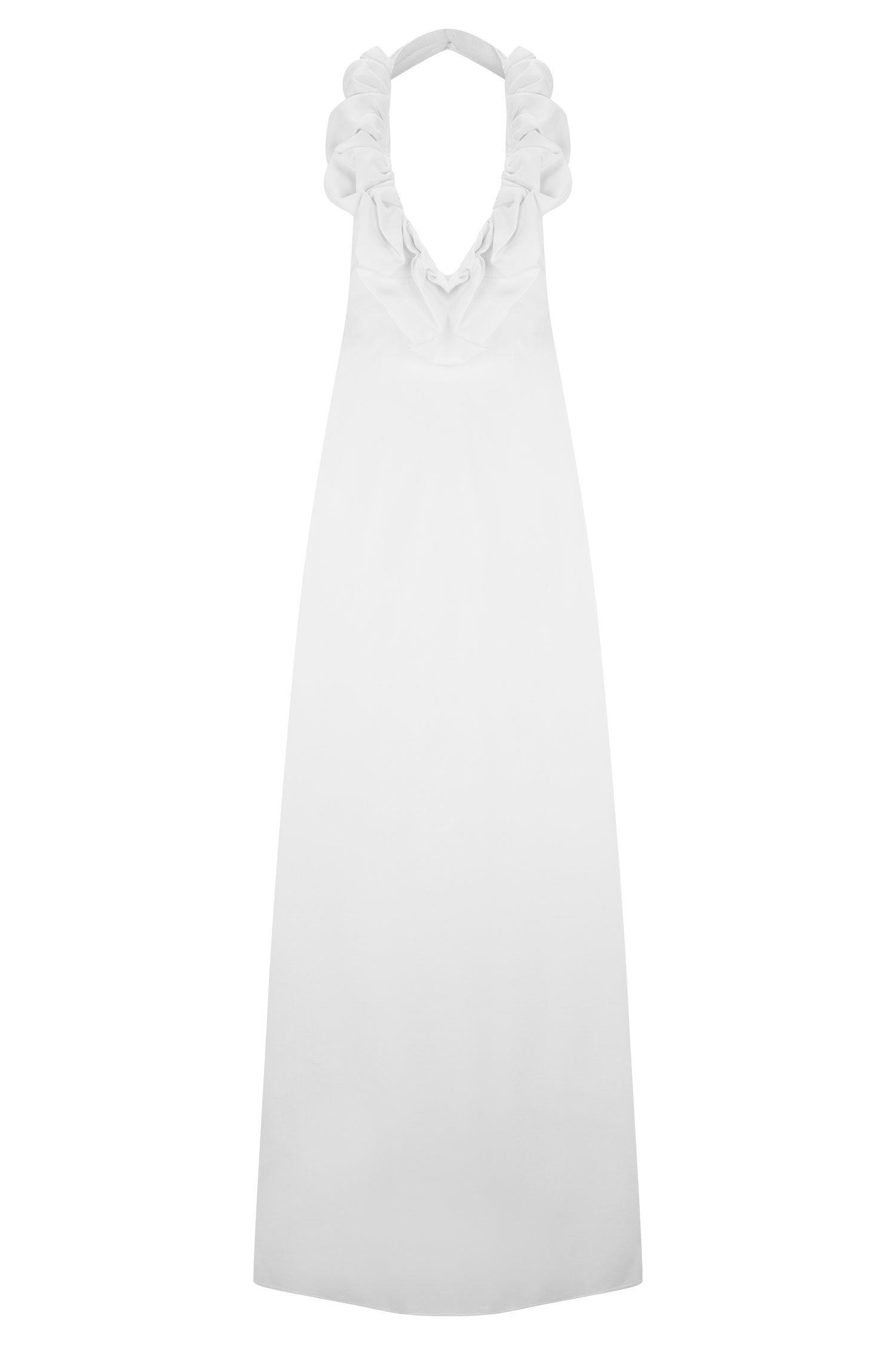 Carolyn Linen Bubble Maxi Dress - White - Image 8