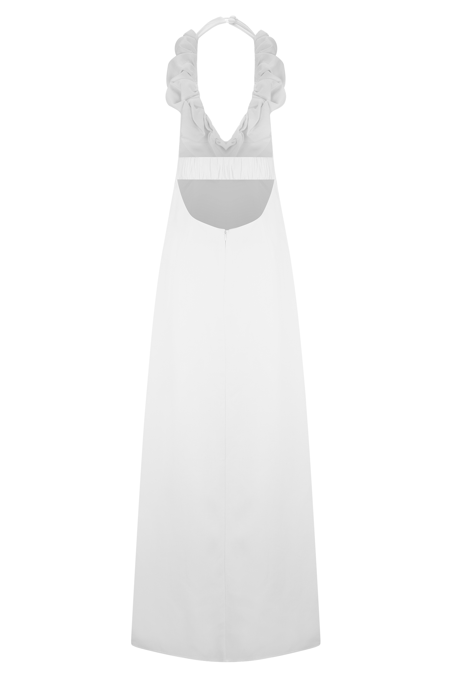 Carolyn Linen Bubble Maxi Dress - White - Image 7