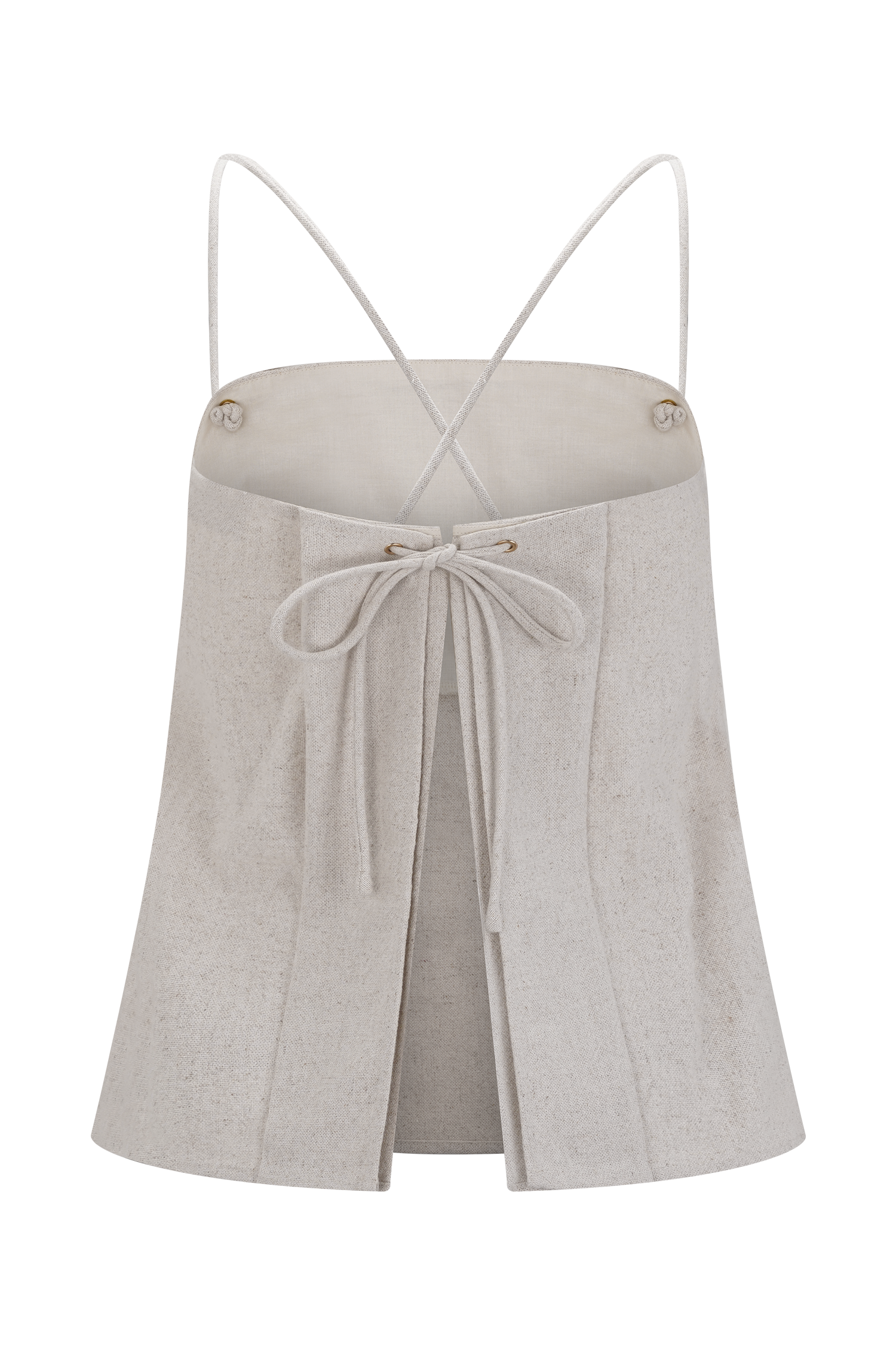 Casey Linen Corded Embroidered Linen Top - Natural - Image 10