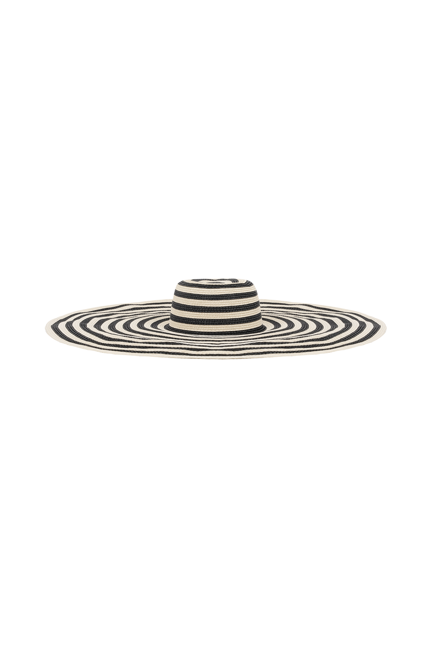 Cecil Straw Maxi Hat - Black And Neutral Stripe - Image 4