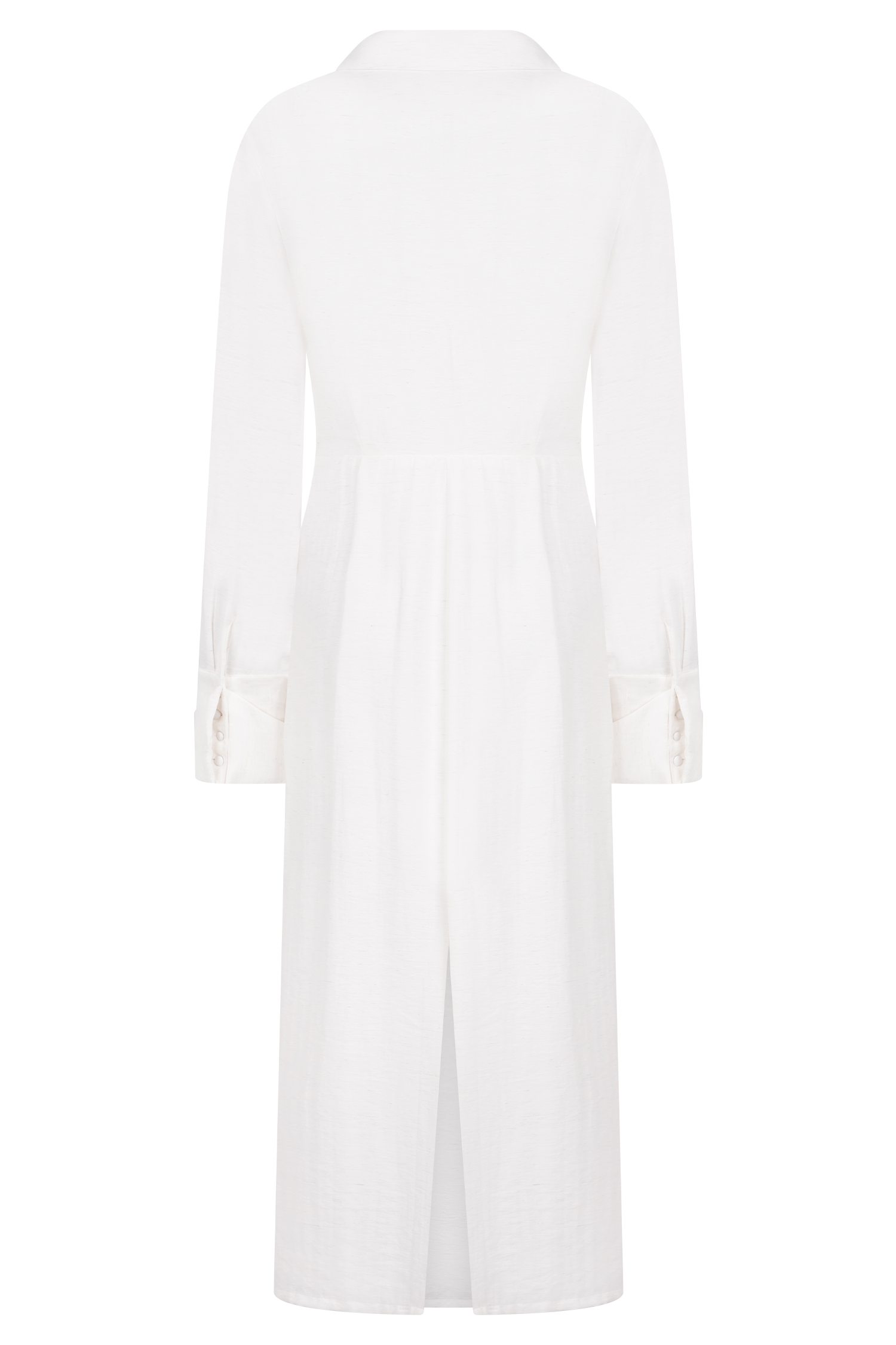 Cecilie Cut Out Shirt Midi Dress - White - Image 6