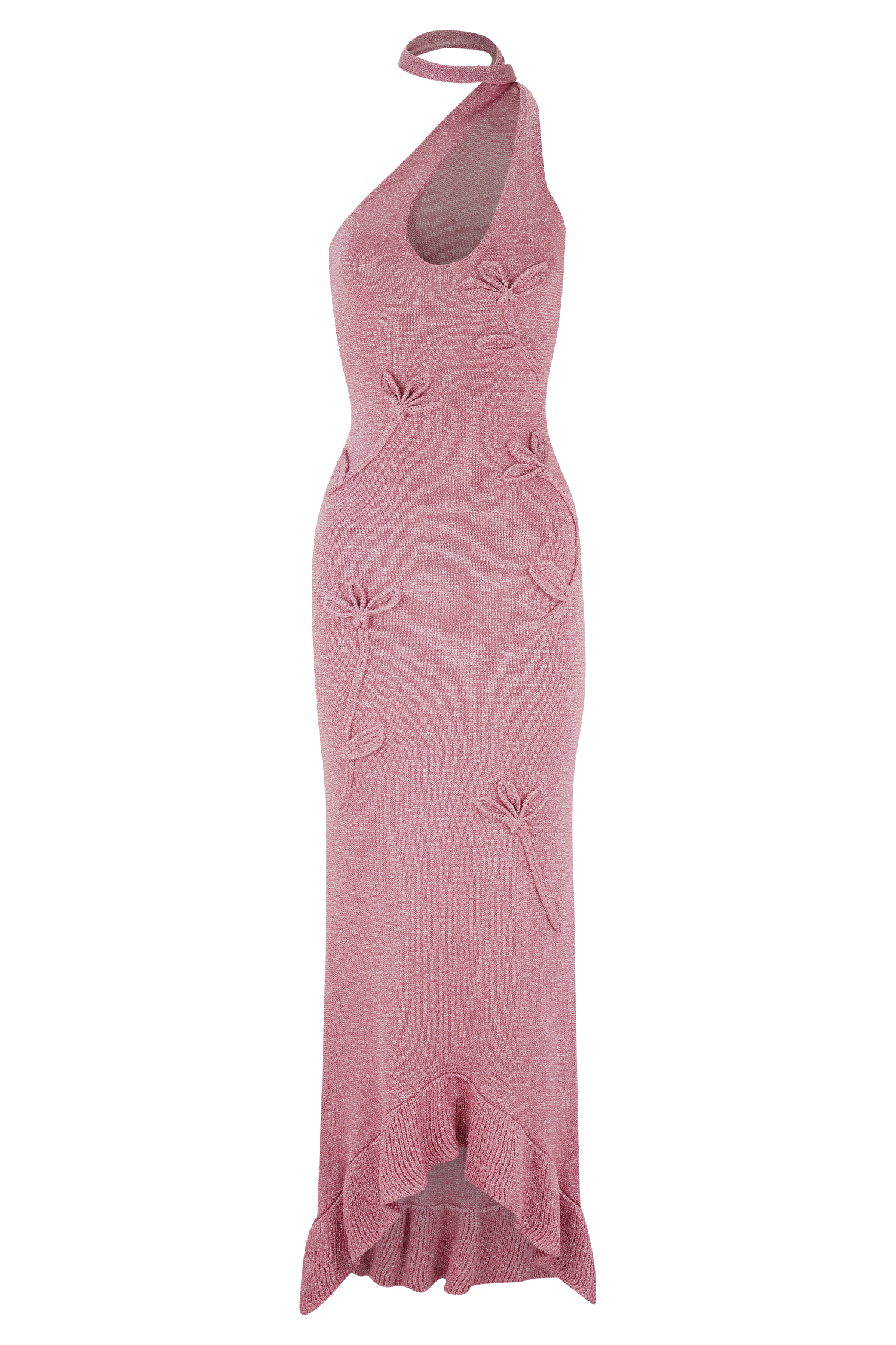 Celestino Floral Metallic Knit Maxi Dress - Pink - Image 8