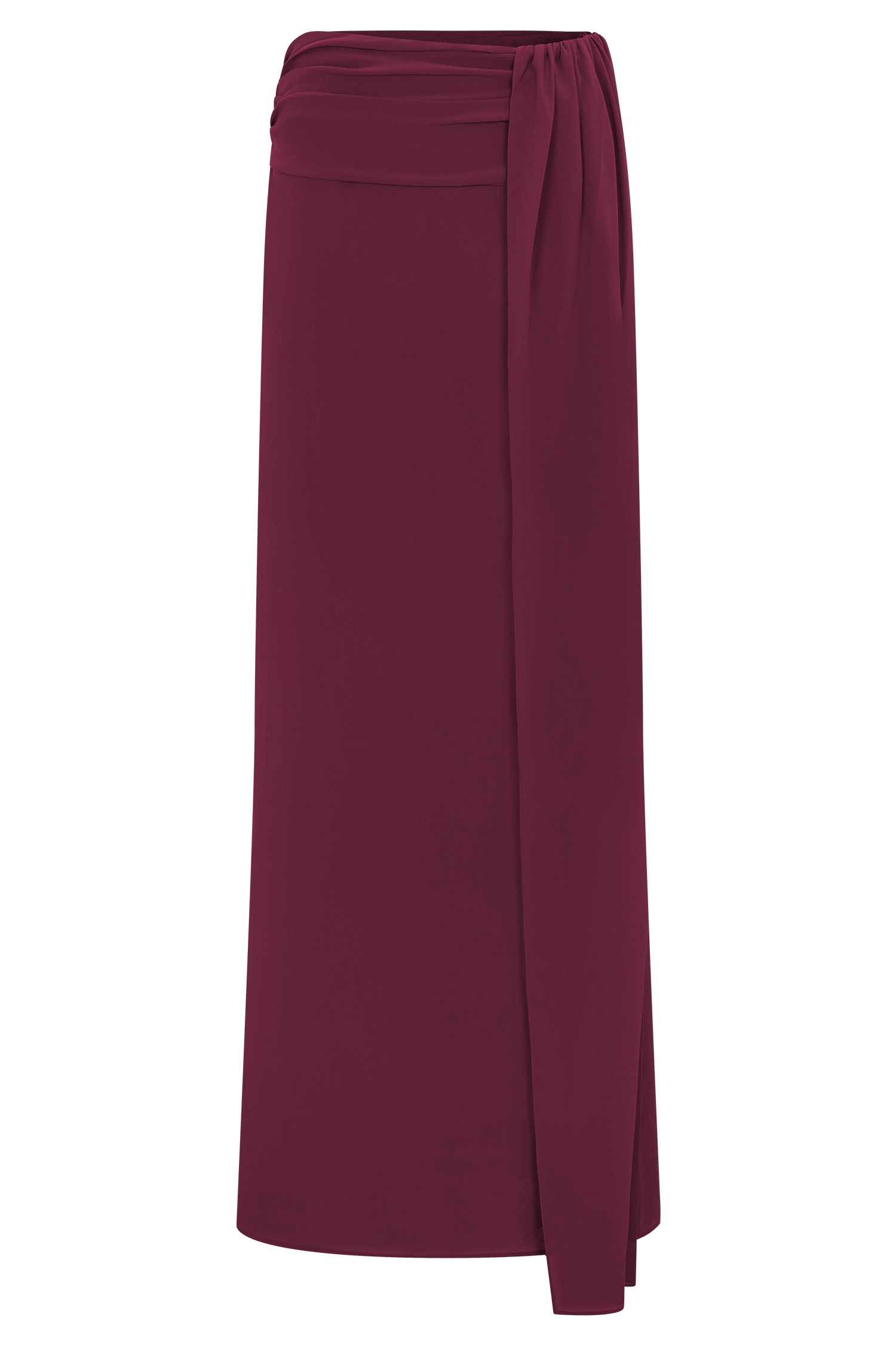 Celina Chiffon Overlay Maxi Skirt - Cherry Red - Image 12