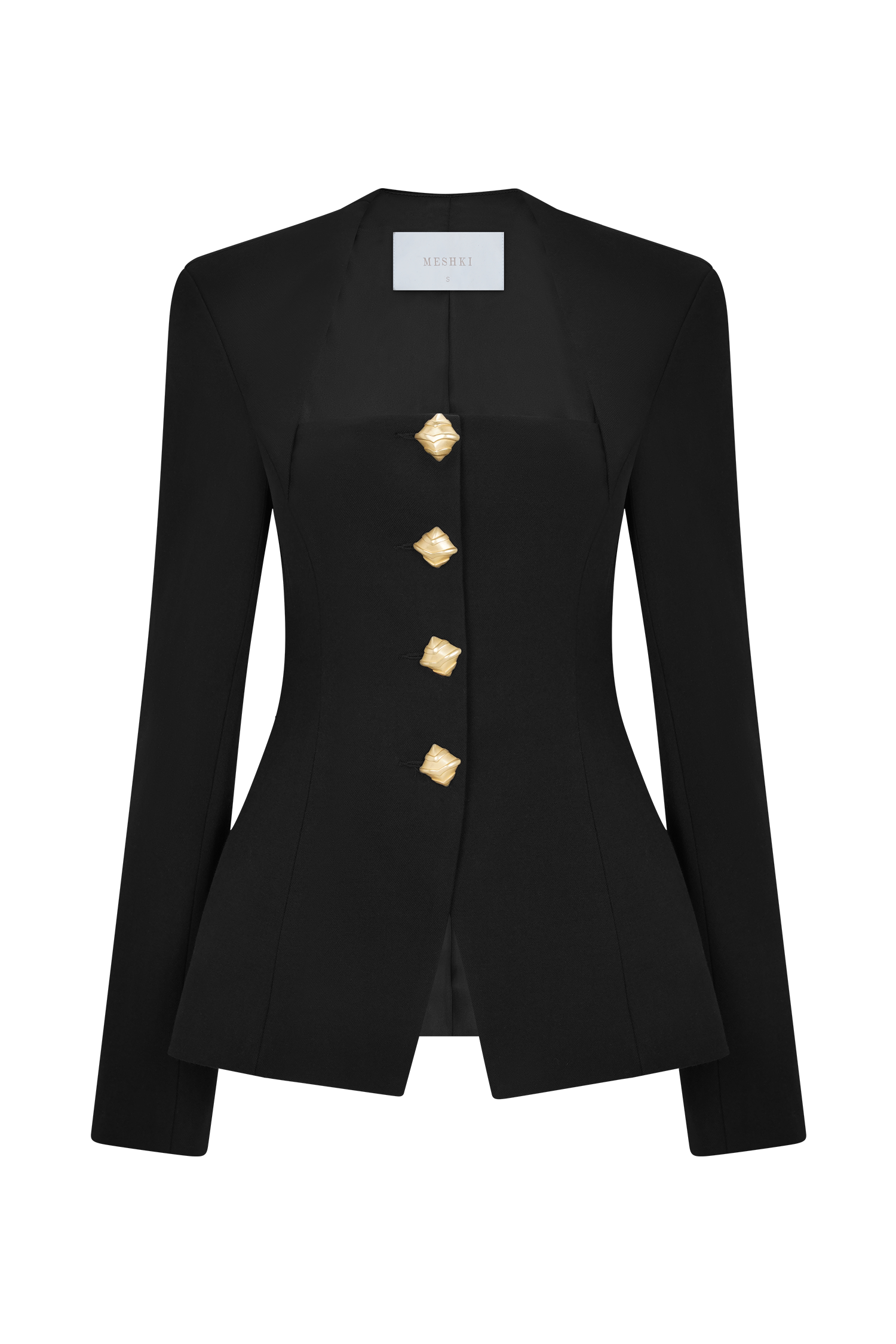 Christel Suiting Fitted Blazer - Black - Image 9
