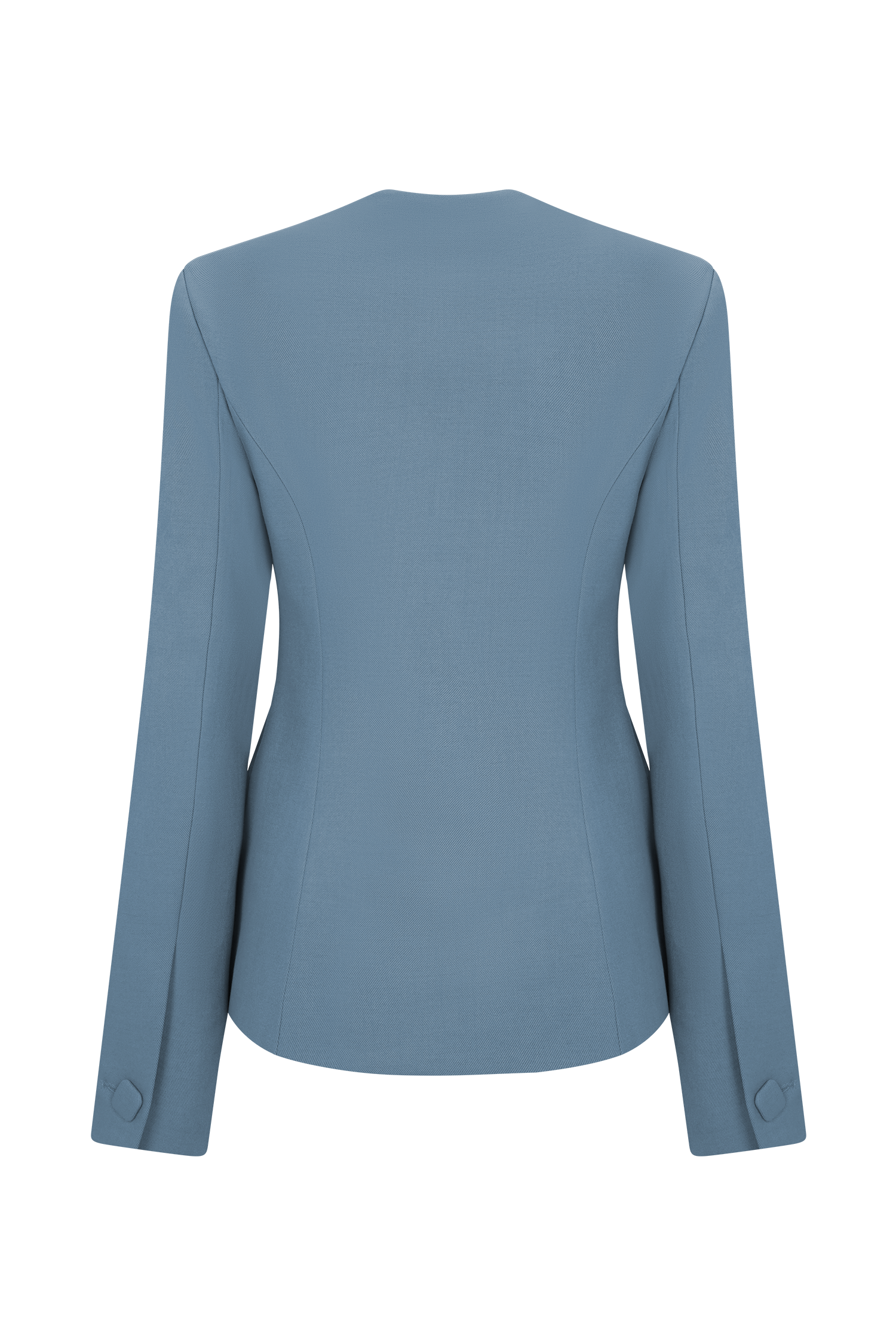 Christel Suiting Fitted Blazer - Ocean Blue - Image 7