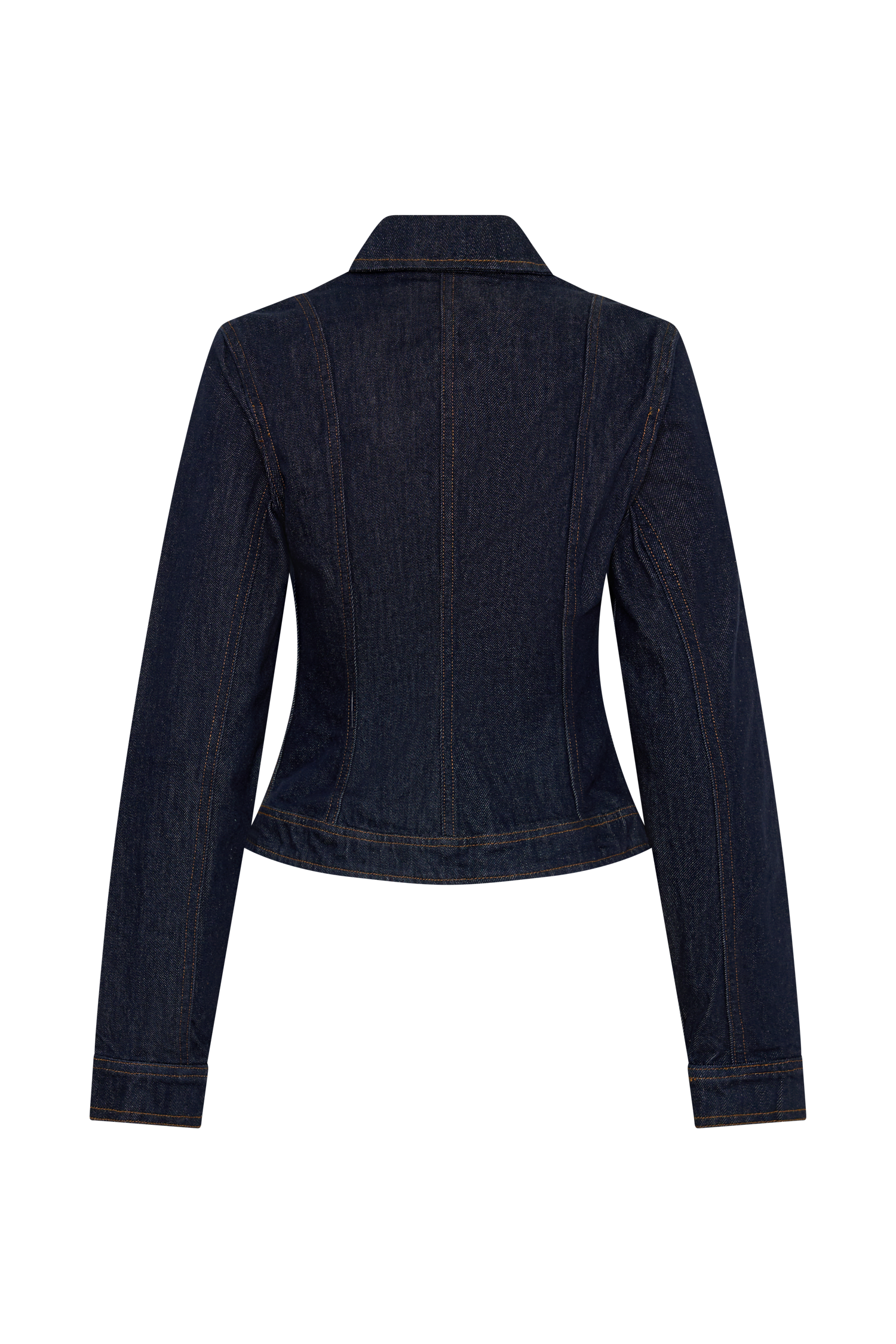 Cierra Cinched Jacket Top - Washed Indigo Blue - Image 8