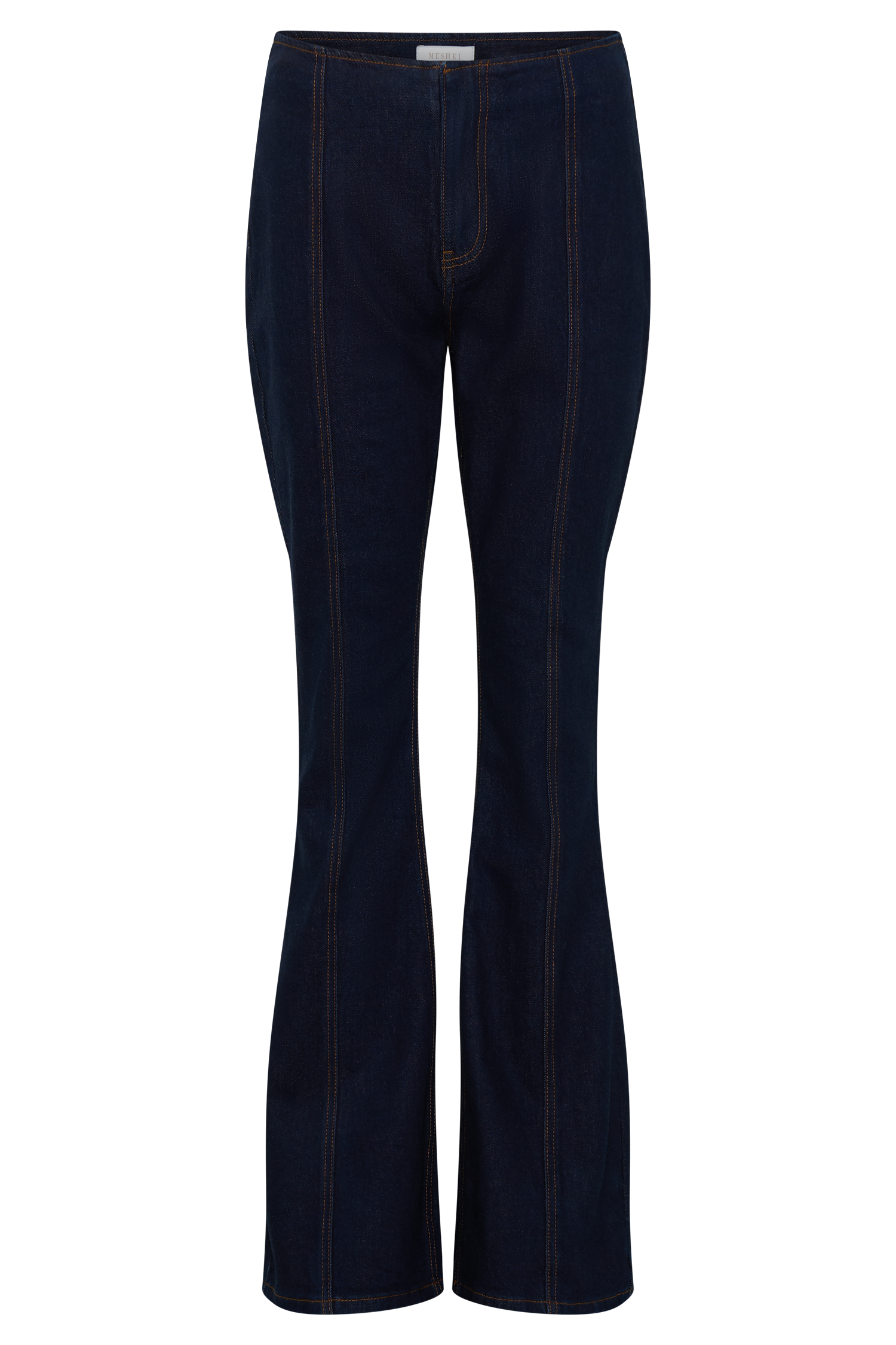 Clio Paneled Flare Jeans - Indigo Blue - Image 11
